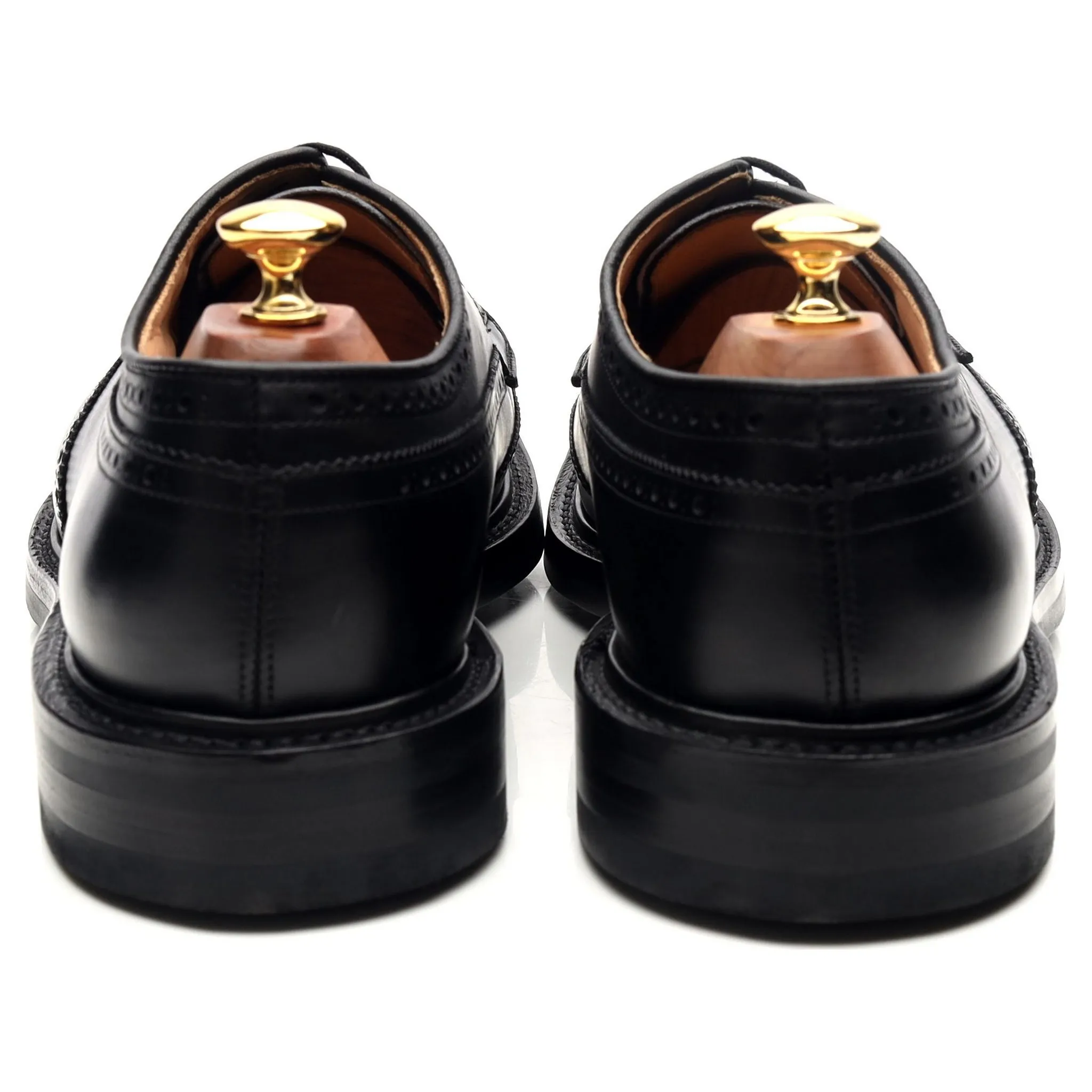 'Grafton' Black Leather Derby Brogues UK 9.5 G