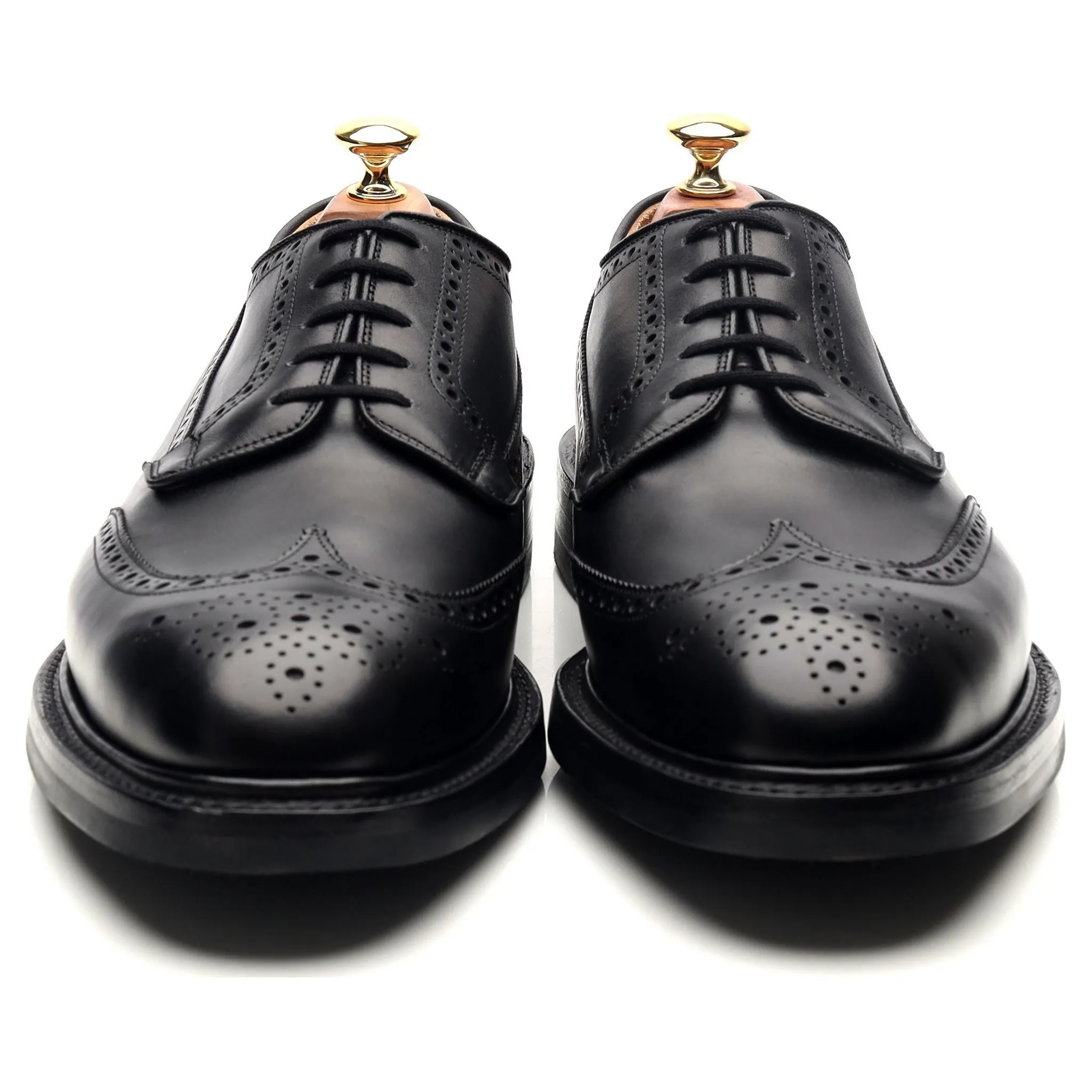 'Grafton' Black Leather Derby Brogues UK 9.5 G