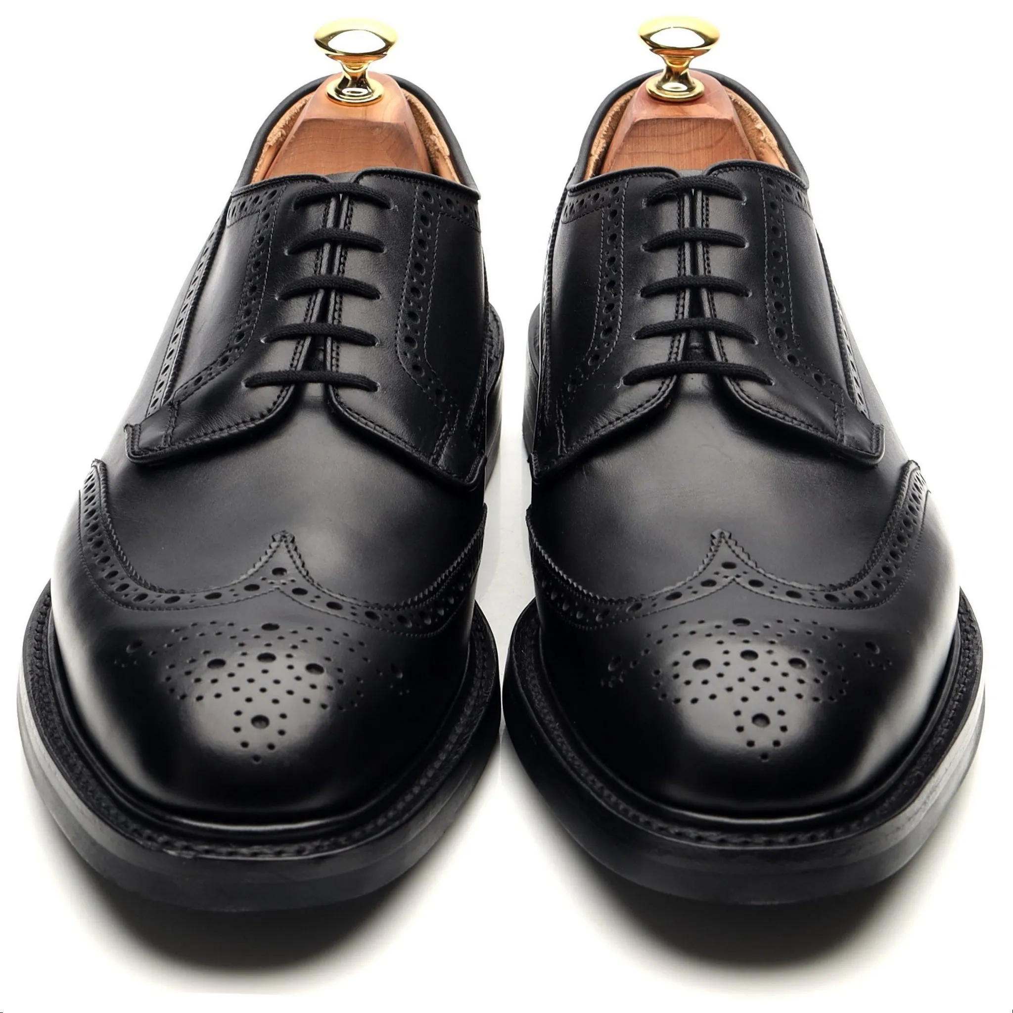 'Grafton' Black Leather Derby Brogues UK 9.5 G
