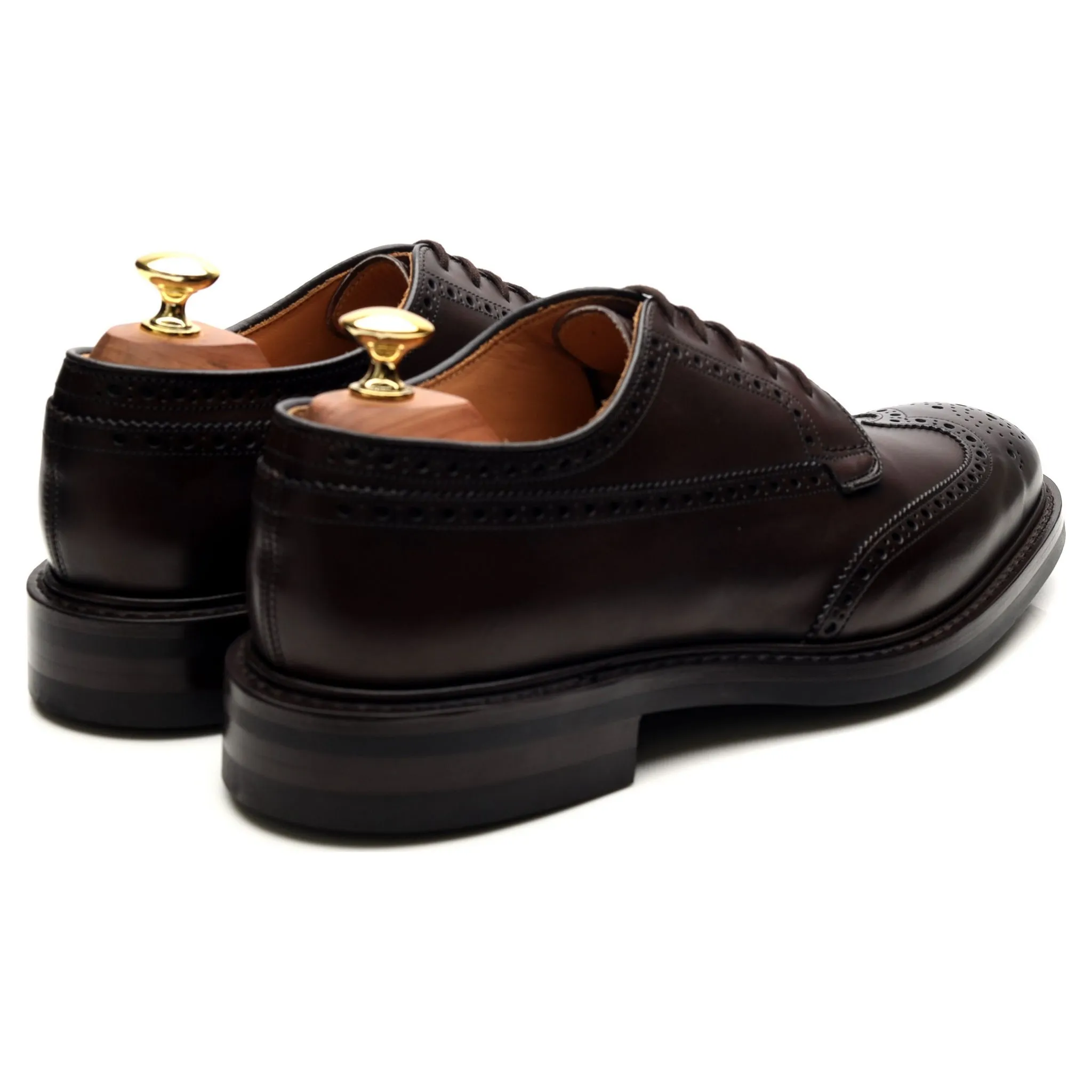 'Grafton' Dark Brown Leather Derby Brogues UK 8.5 F