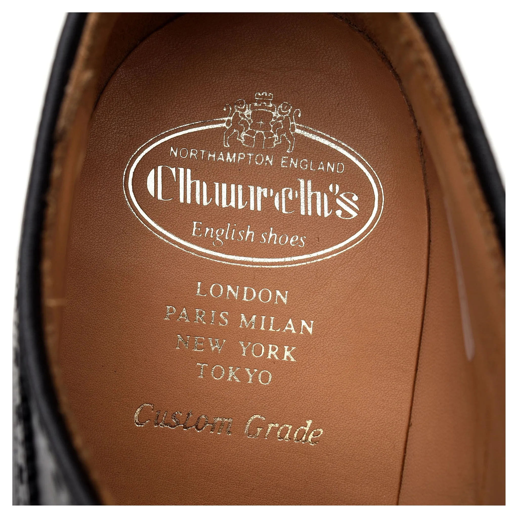 'Grafton' Dark Brown Leather Derby Brogues UK 8.5 F
