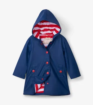 Hatley Splash Jacket -- Navy w/ Red/White Stripe