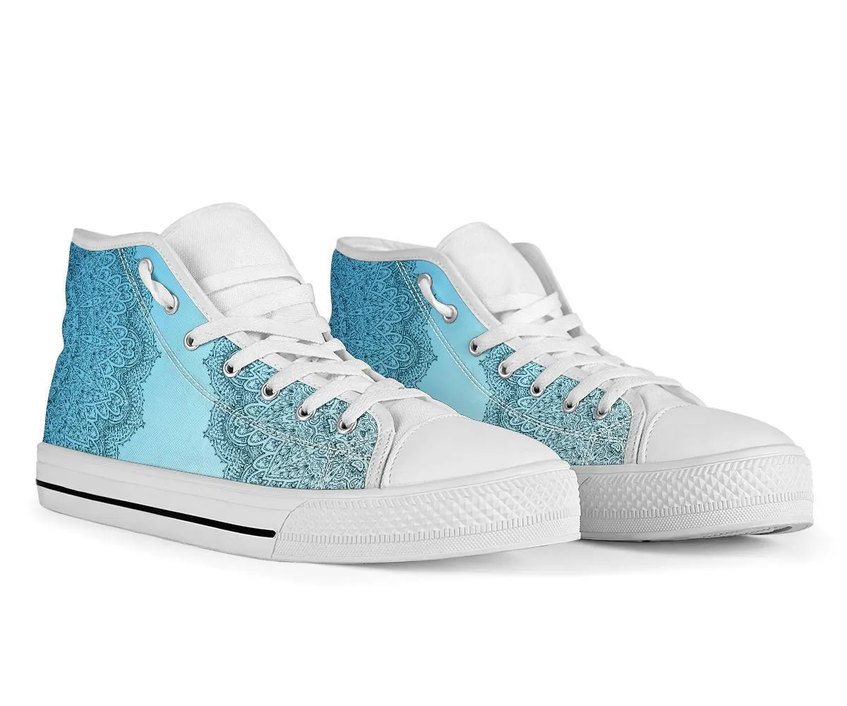 High Top Sneakers - Make It Mandala | Custom High Top Shoes, Patterned High Top Sneakers, High Top Sneakers for Women, Unisex Shoes