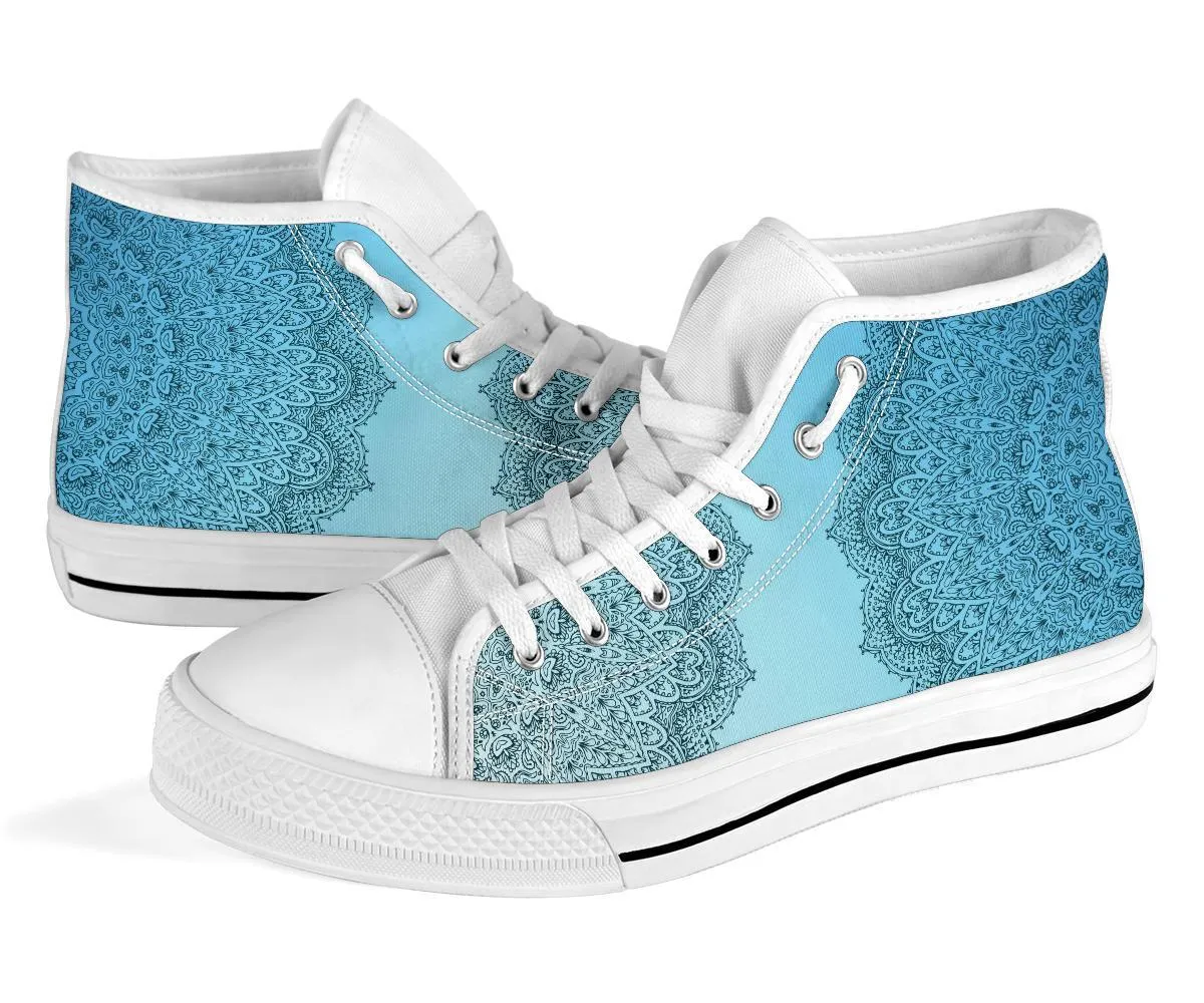 High Top Sneakers - Make It Mandala | Custom High Top Shoes, Patterned High Top Sneakers, High Top Sneakers for Women, Unisex Shoes