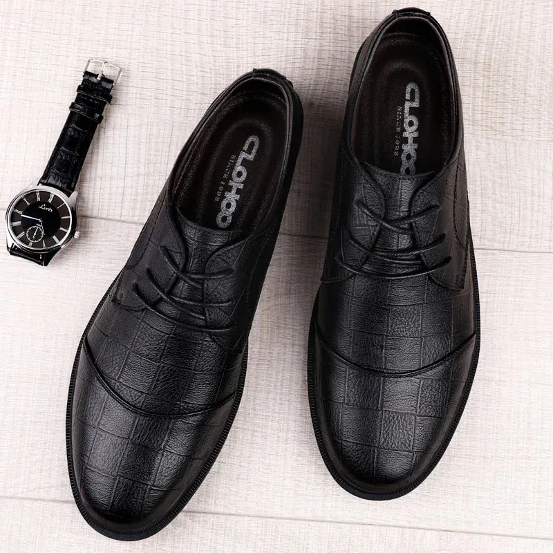Hnzxzm Men Dress Shoes lace up genuine Leather Luxury Fashion Groom Wedding Shoes for Men outdoor Luxury italian style Oxford Shoes