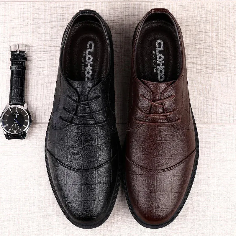 Hnzxzm Men Dress Shoes lace up genuine Leather Luxury Fashion Groom Wedding Shoes for Men outdoor Luxury italian style Oxford Shoes