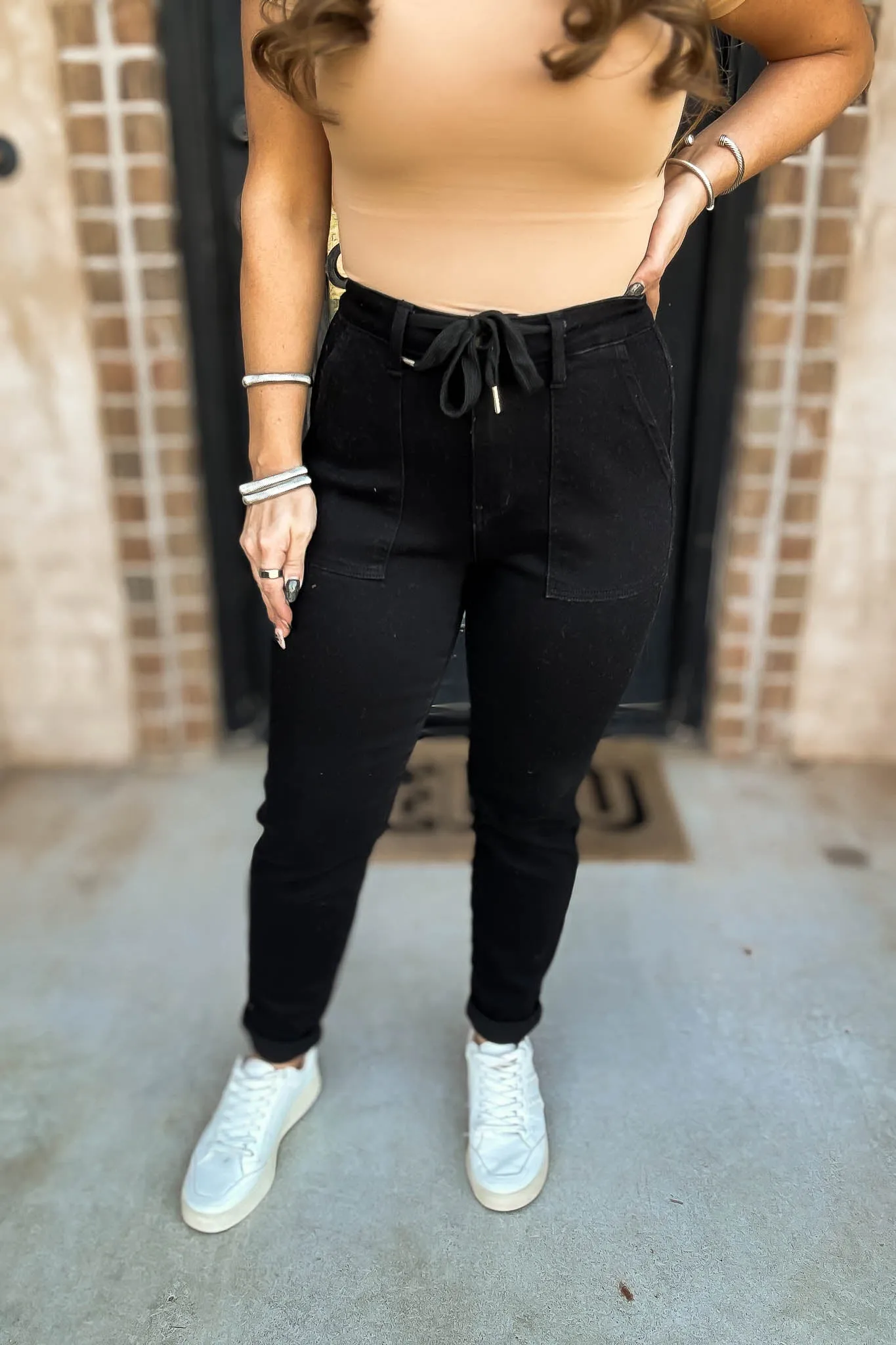 Judy Blue Full Size High Waist Double Roll Cuff Jeans