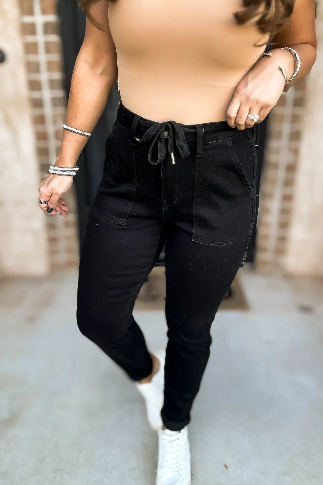 Judy Blue Full Size High Waist Double Roll Cuff Jeans