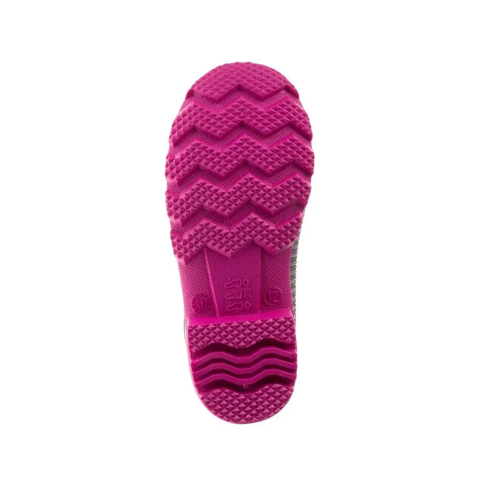 Kamik Charcoal/Magenta Stomp Toddler Rain Boot