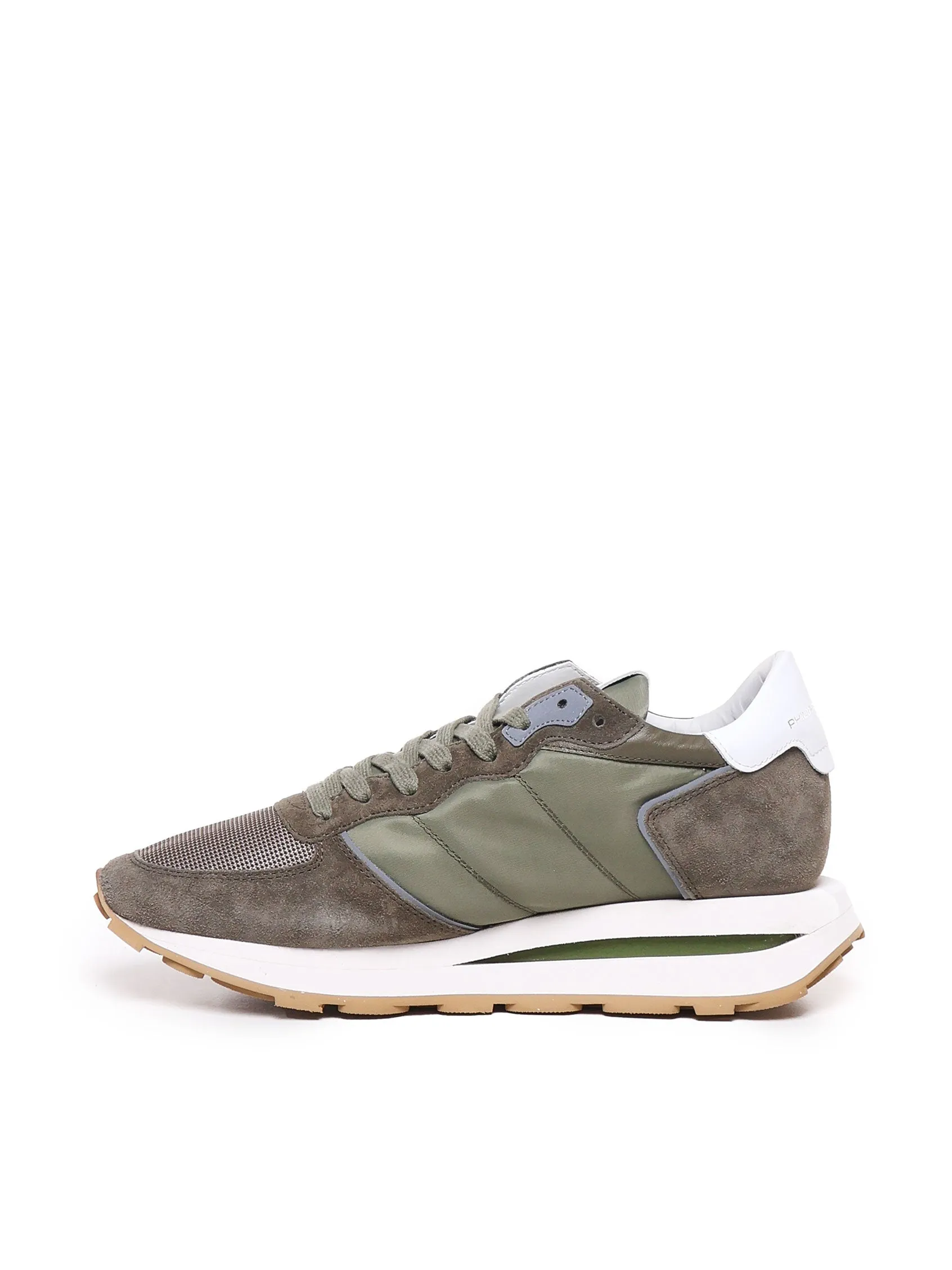 Khaki Green Technical Fabric Sneakers