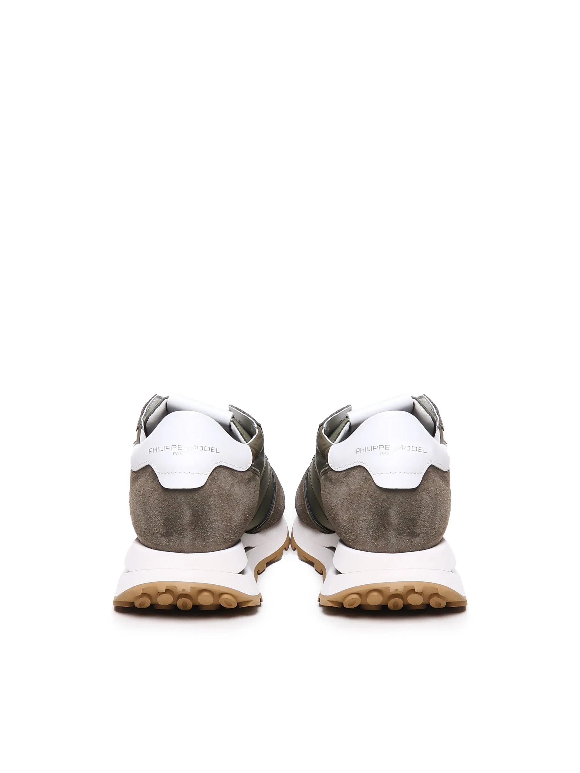 Khaki Green Technical Fabric Sneakers