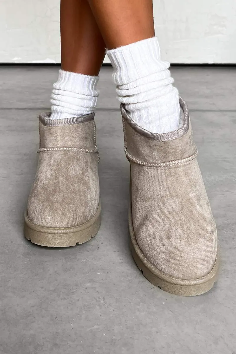 KIKO Ultra Mini Ankle Boots - Mushroom
