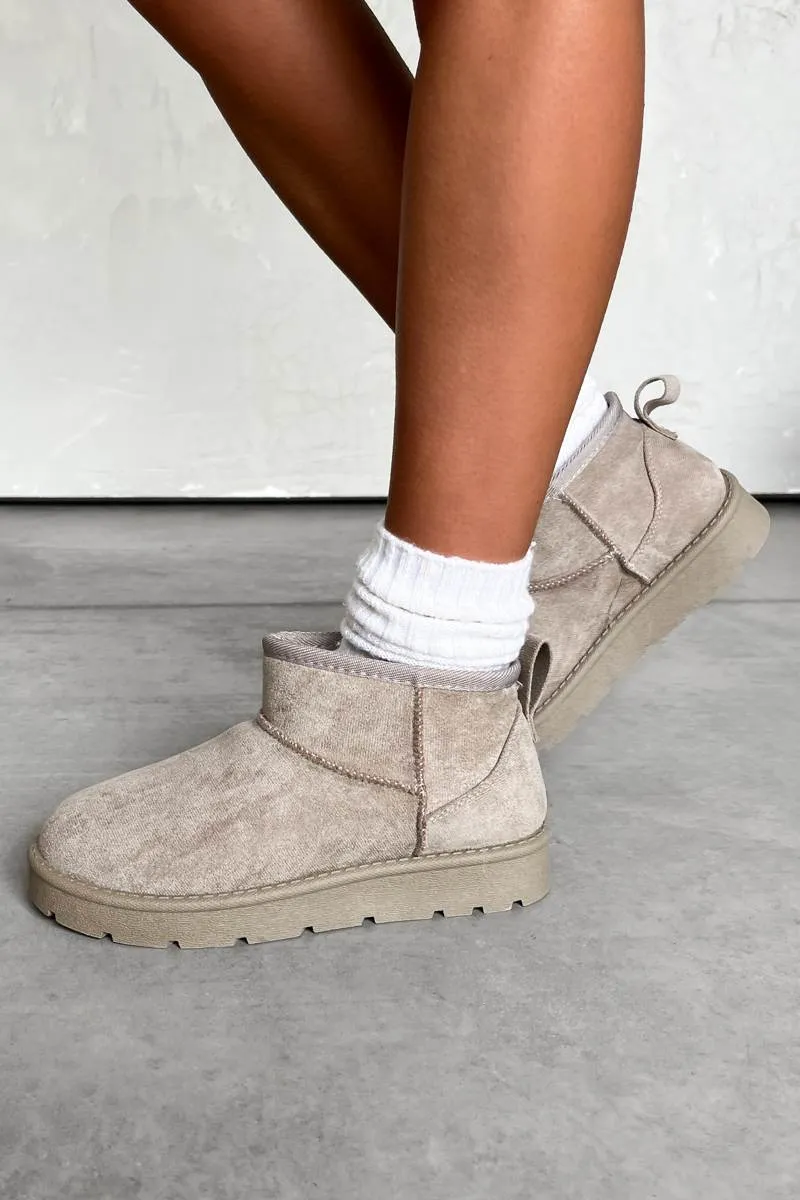 KIKO Ultra Mini Ankle Boots - Mushroom