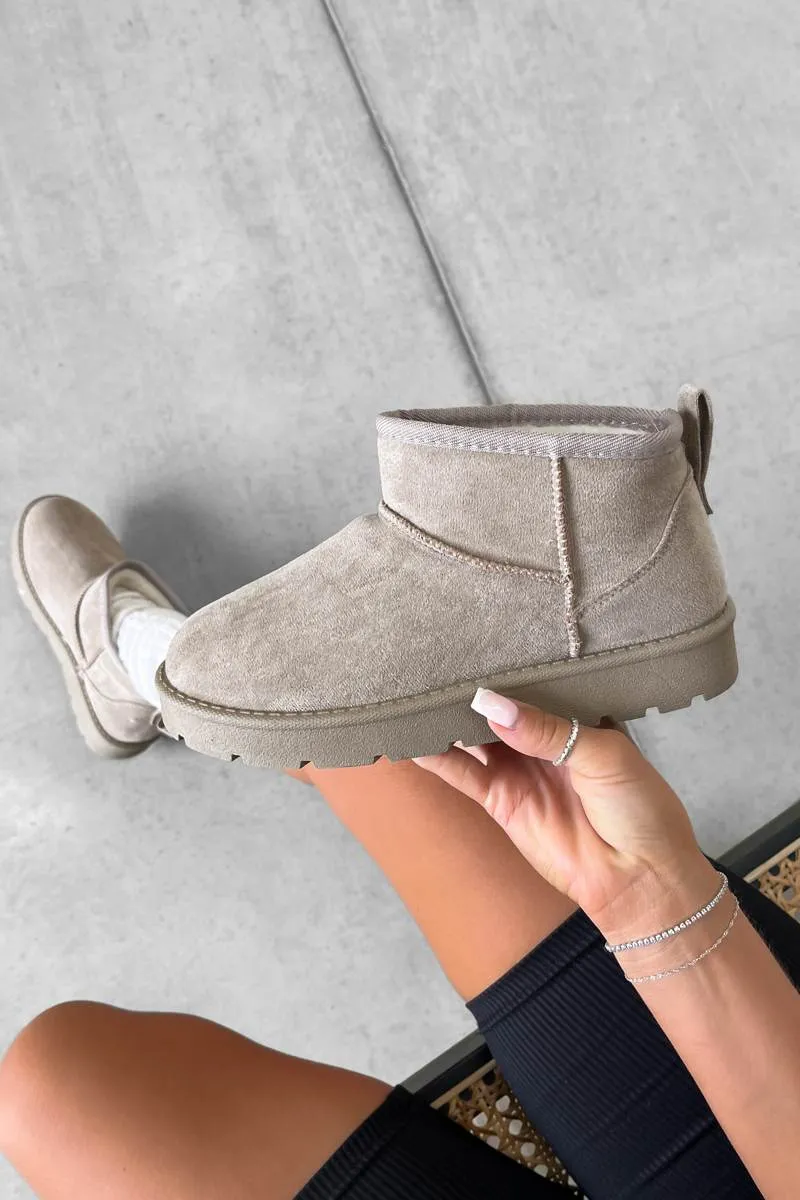 KIKO Ultra Mini Ankle Boots - Mushroom