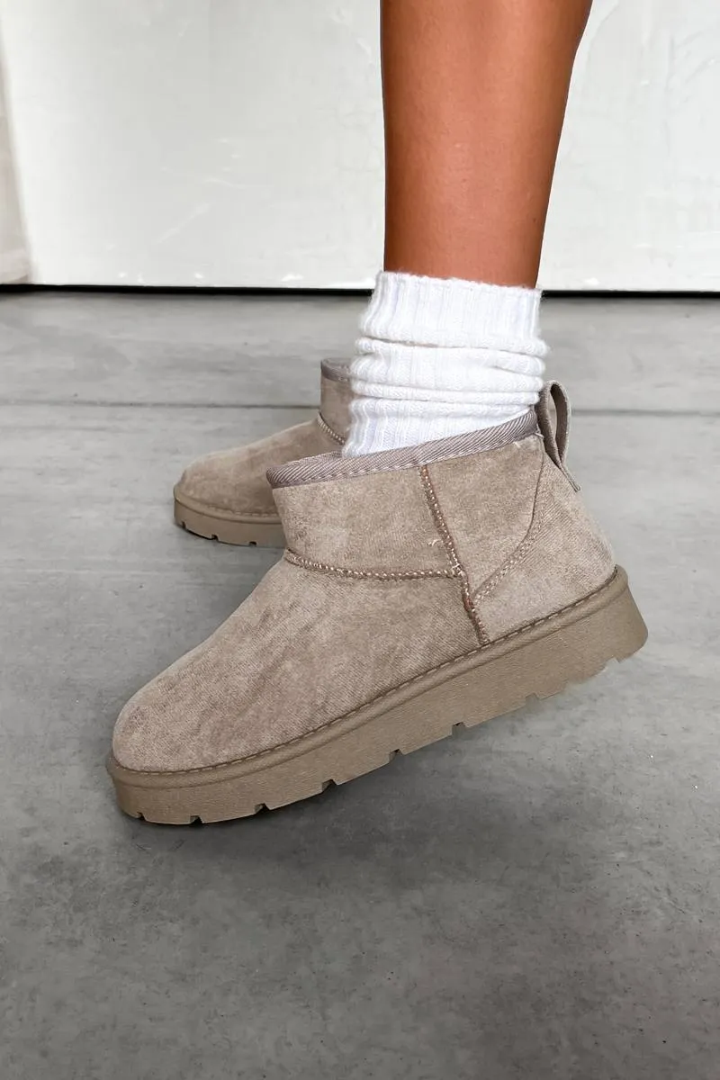 KIKO Ultra Mini Ankle Boots - Mushroom