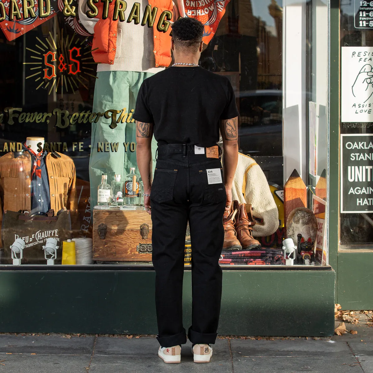 Kirk Straight Fit - 14oz Gunpowder Black Selvedge Rinsed