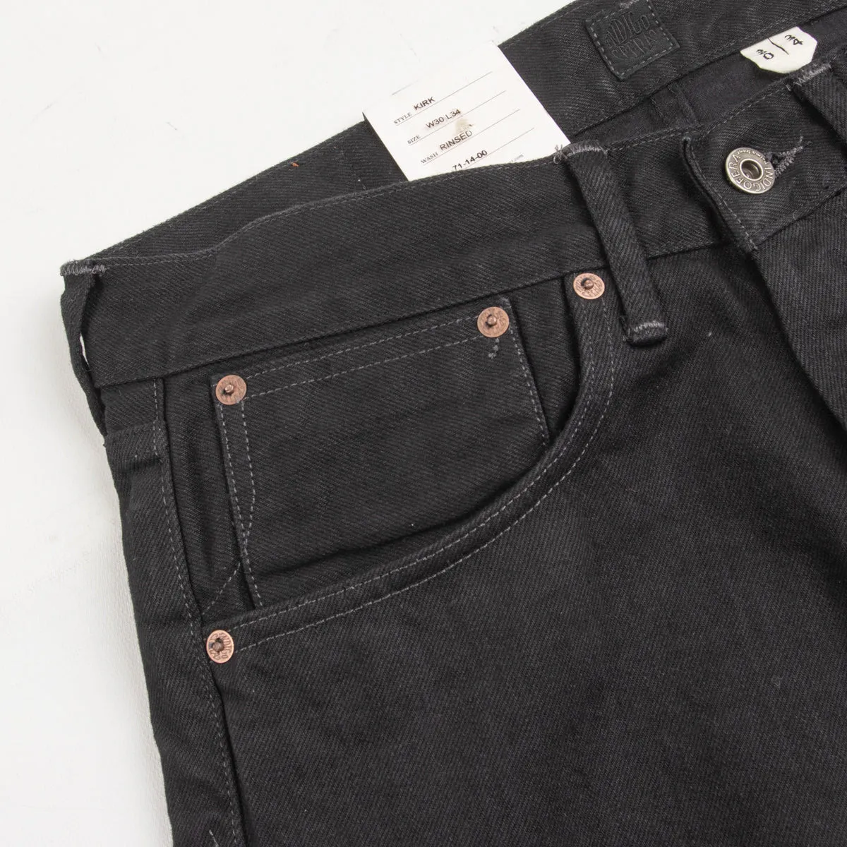 Kirk Straight Fit - 14oz Gunpowder Black Selvedge Rinsed