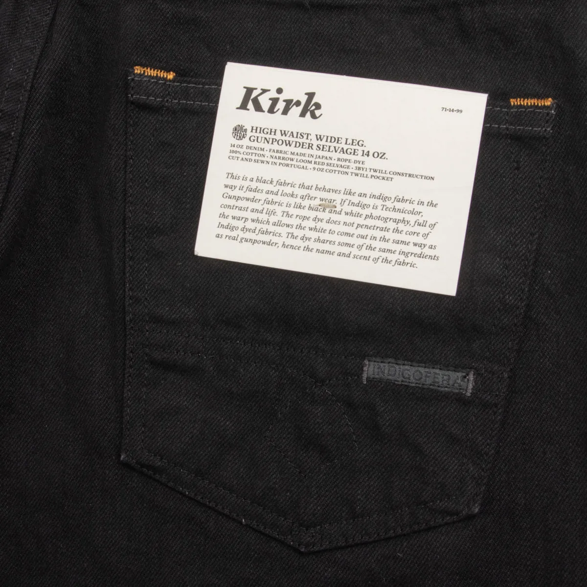 Kirk Straight Fit - 14oz Gunpowder Black Selvedge Rinsed