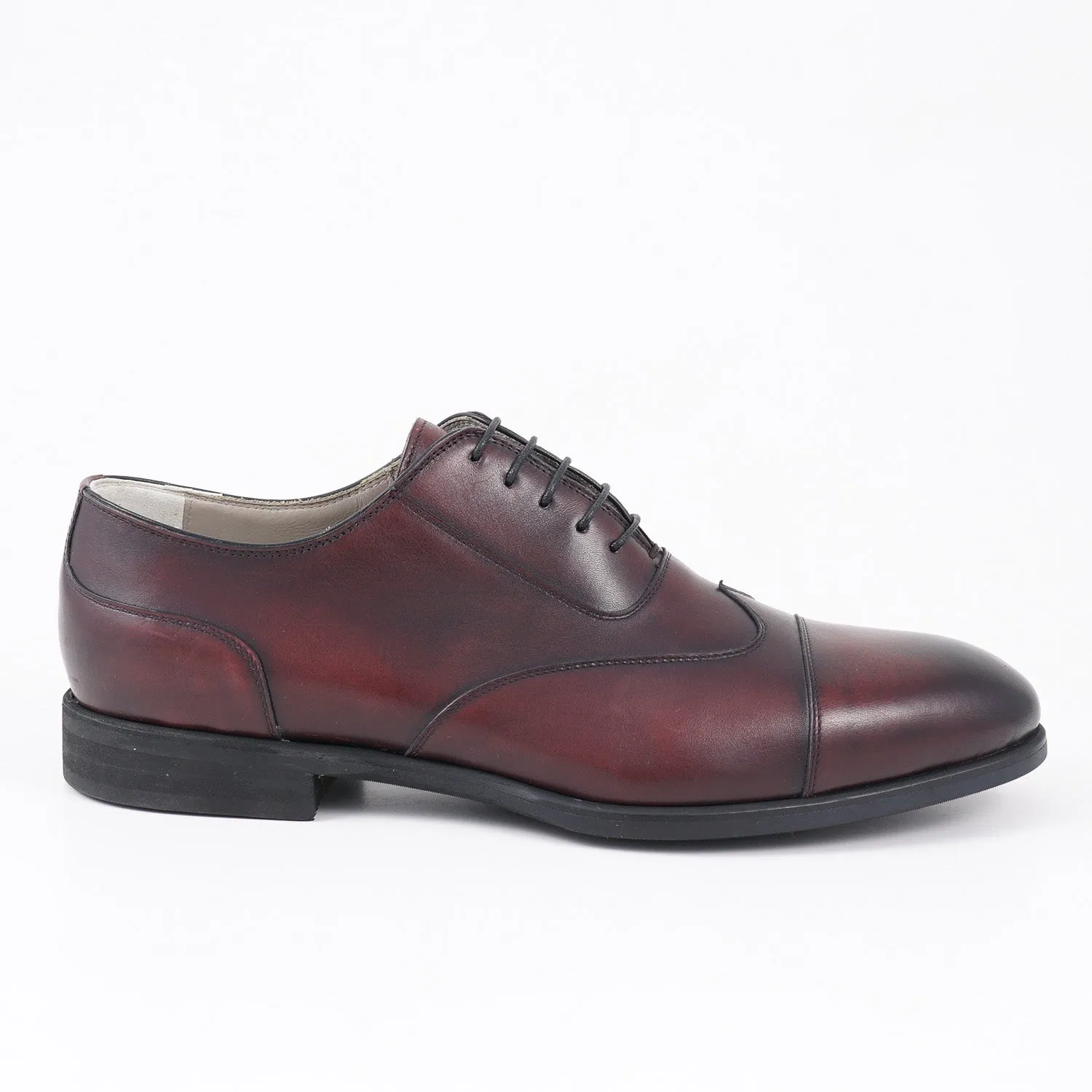 Kiton Burgundy Calf Leather Oxford