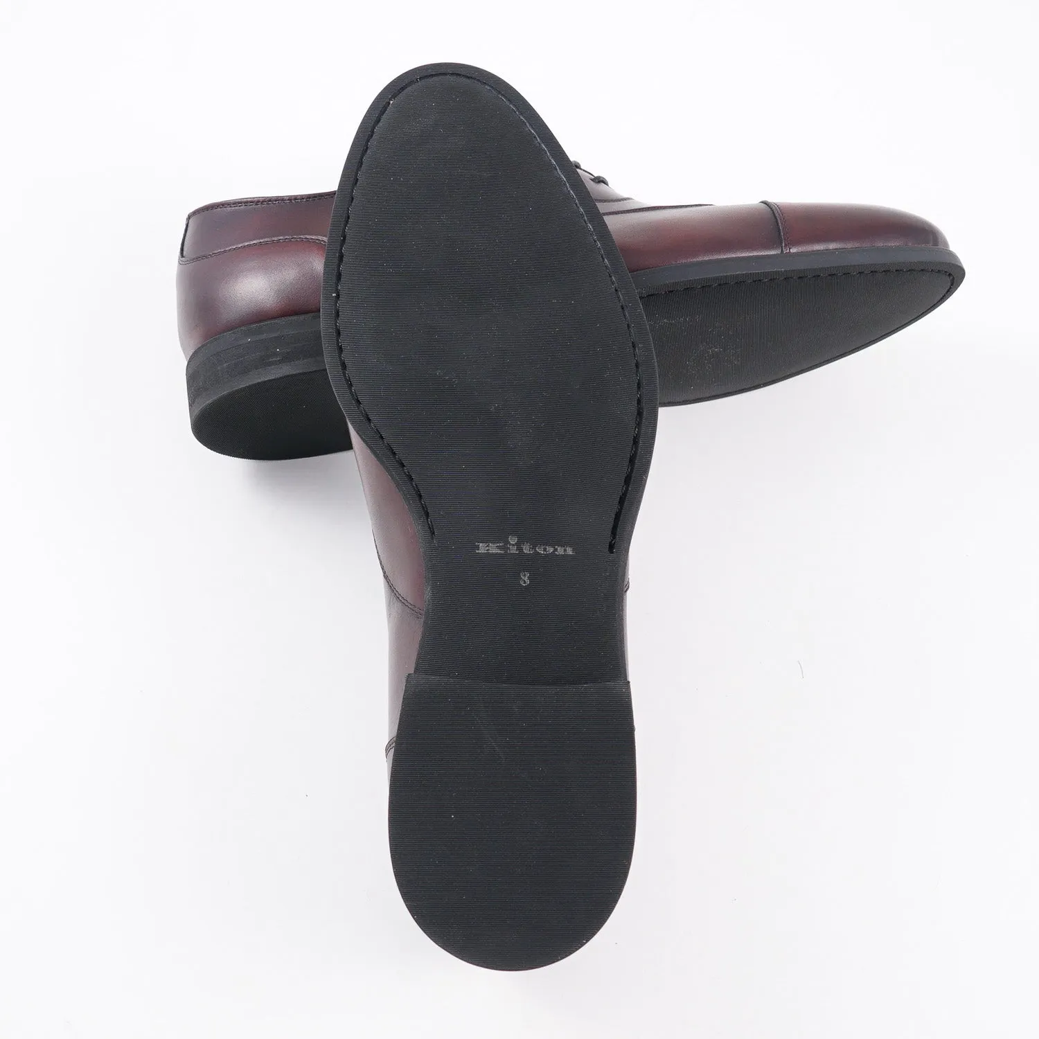 Kiton Burgundy Calf Leather Oxford