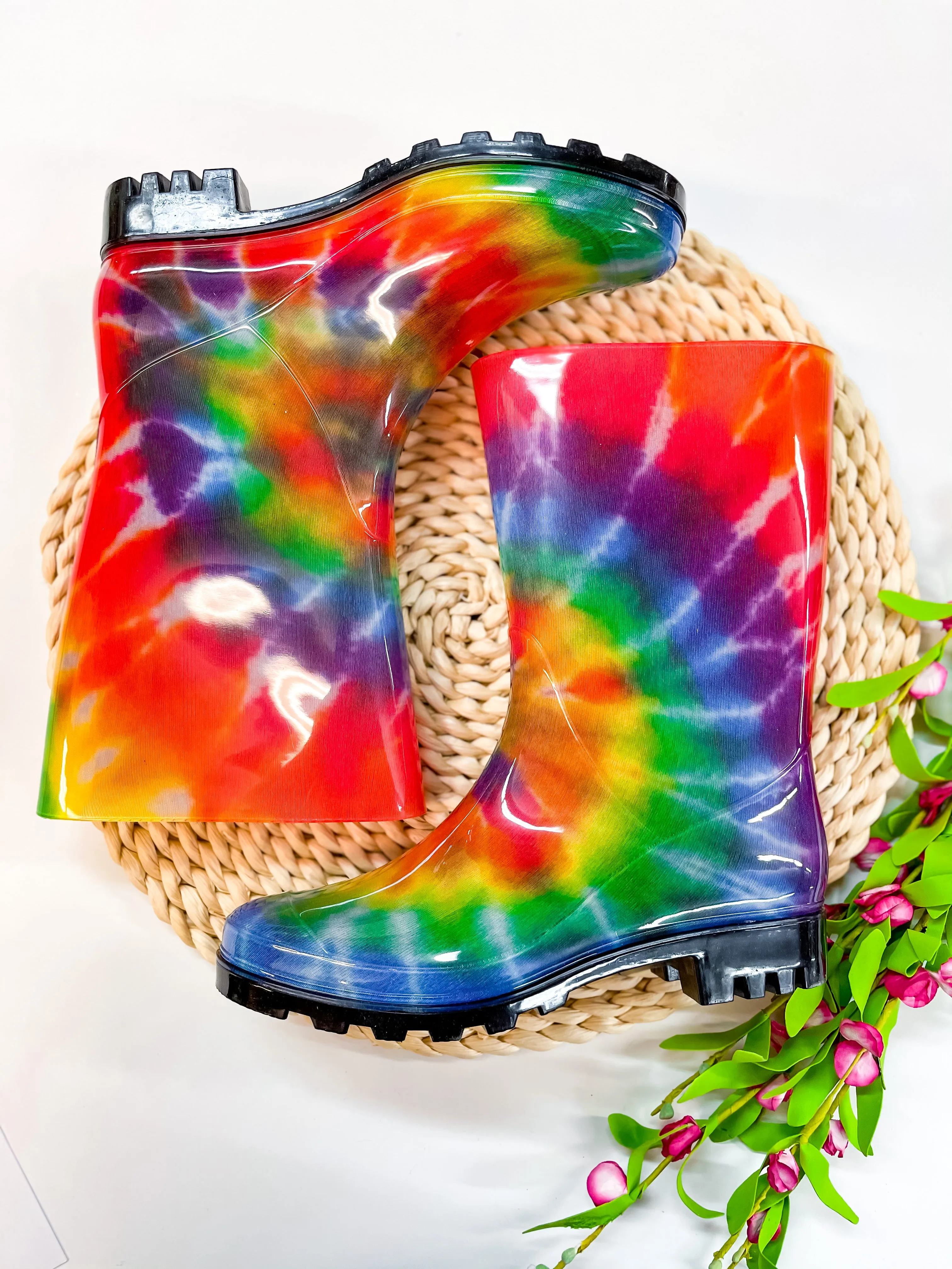 Last Chance Size 6 & 7 | Corky's | Riverwalk Rain Boots in Tie Dye