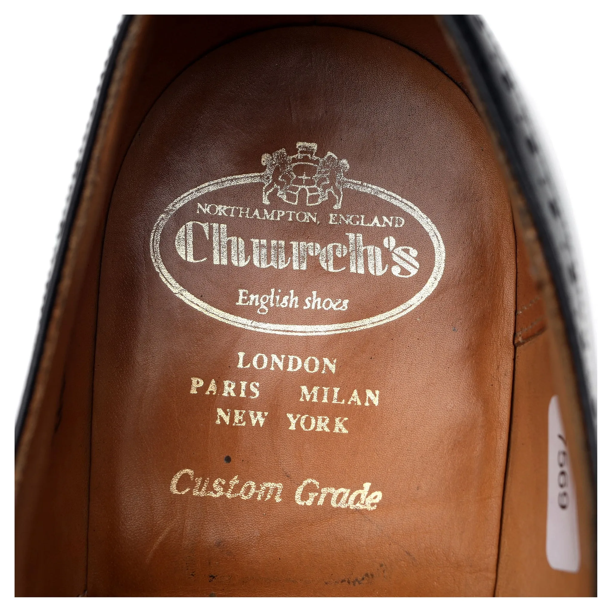 'Legate' Black Leather Oxford UK 9.5 G