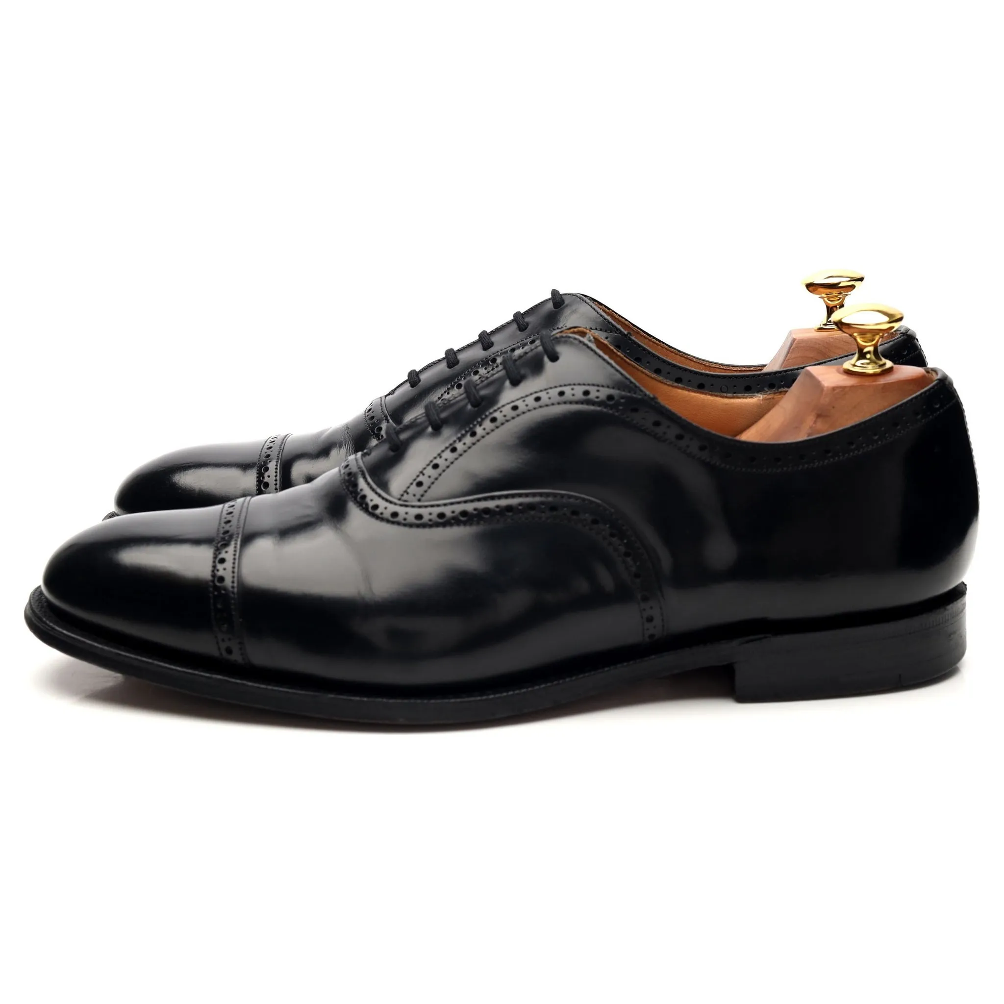 'Legate' Black Leather Oxford UK 9.5 G