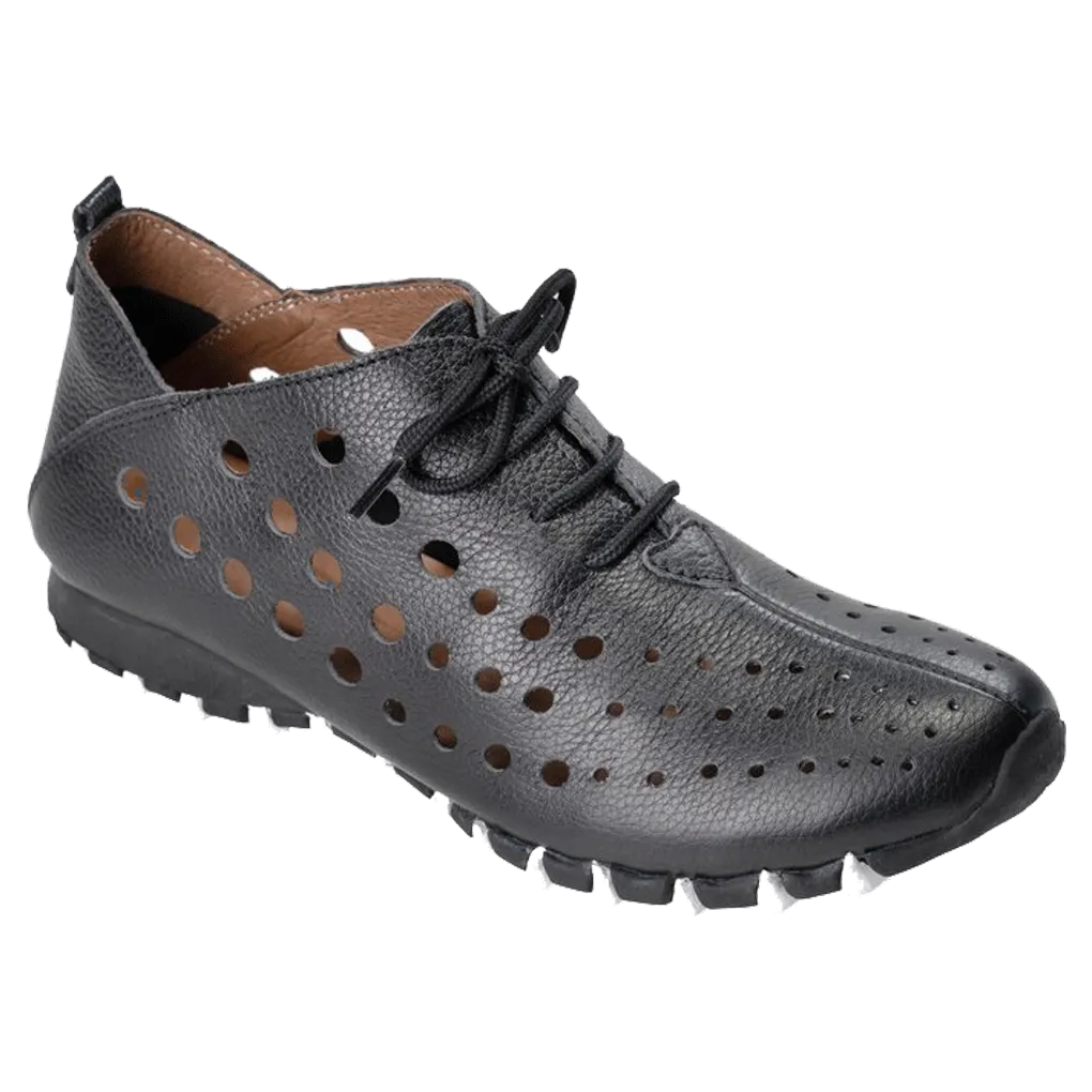 Litfoot Women's Oxford LF9010 Black Leather