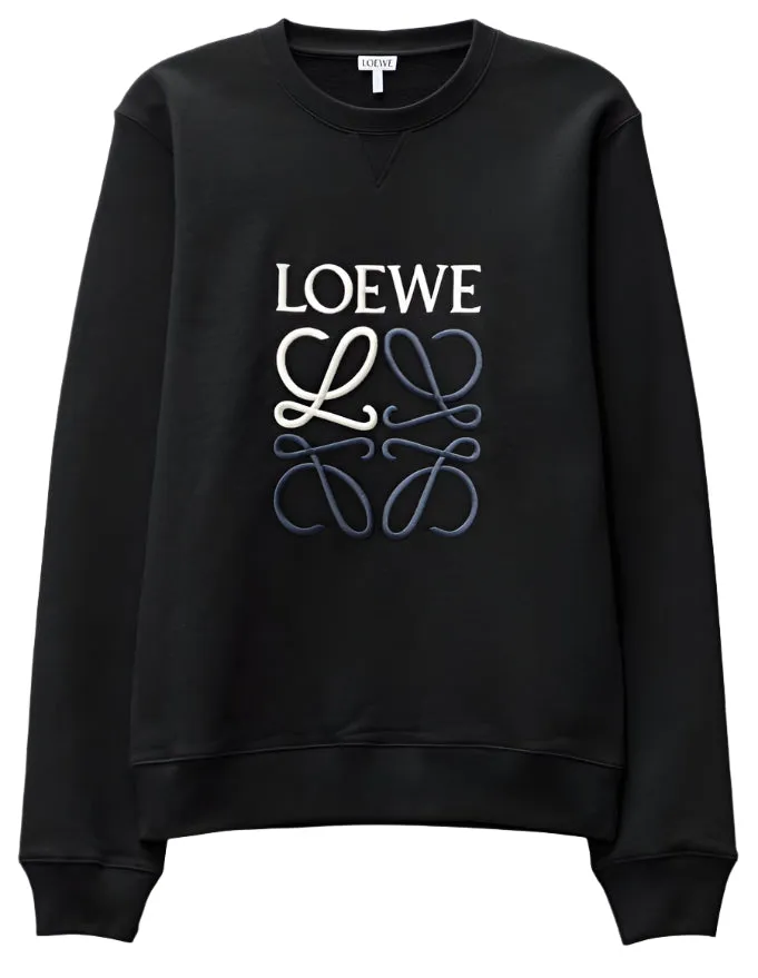 Loewe Anagram Sweatshirt Black Regular Fit