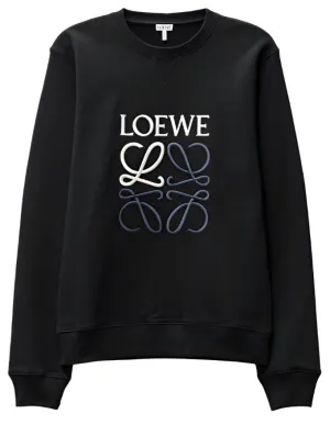 Loewe Anagram Sweatshirt Black Regular Fit