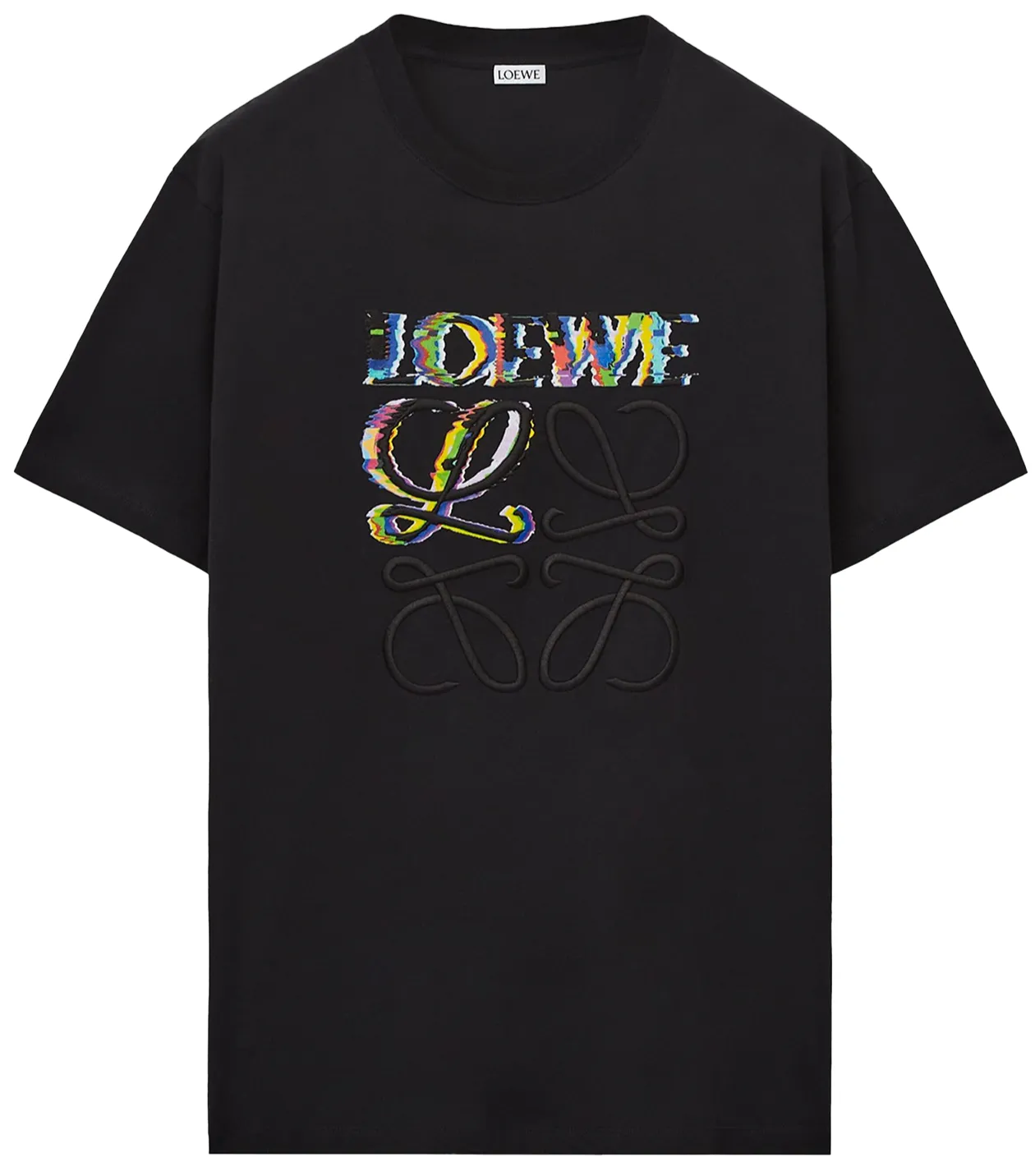 Loewe Glitch Anagram T-Shirt Black