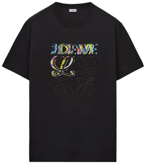 Loewe Glitch Anagram T-Shirt Black