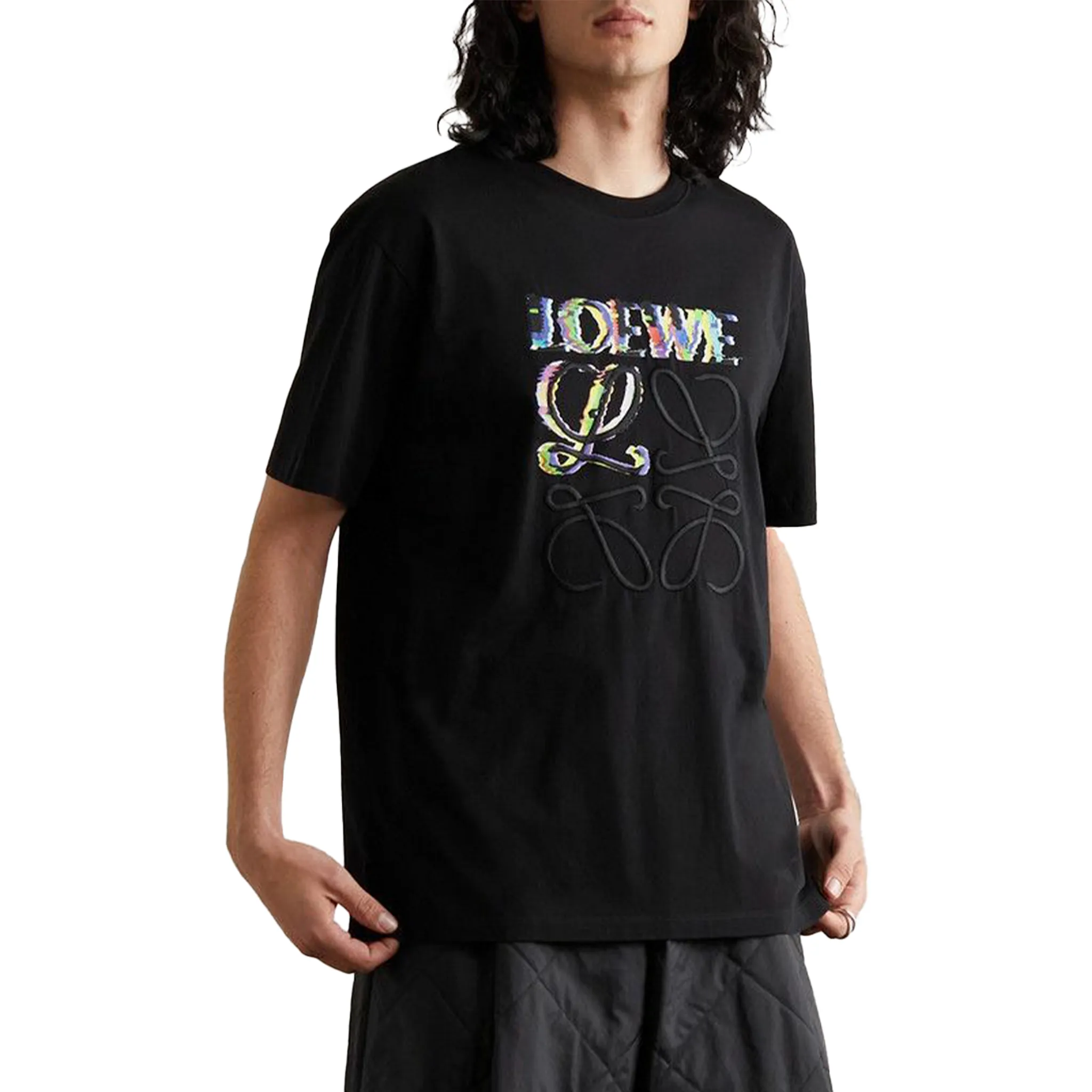 Loewe Glitch Anagram T-Shirt Black