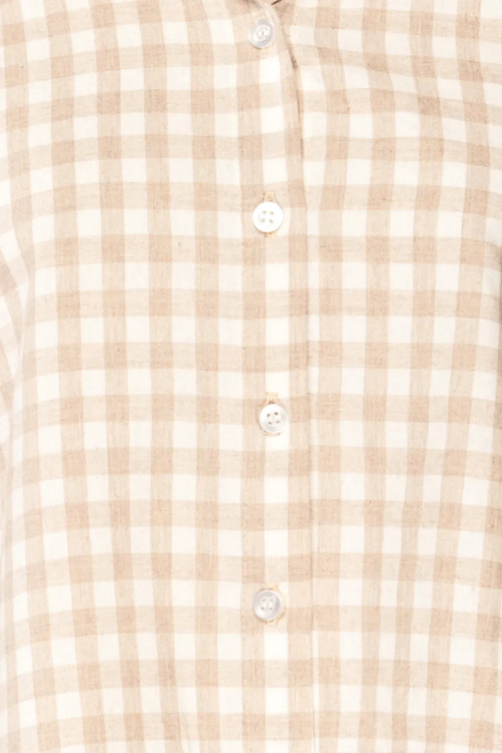 Lugaa | Short Sleeve Gingham Print Button-Up Shirt