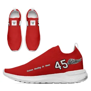 Luxury Gifts,Personalized Trump Design Sneakers, Custom Flyknit Slip-on Shoes, Patriotic Shoes