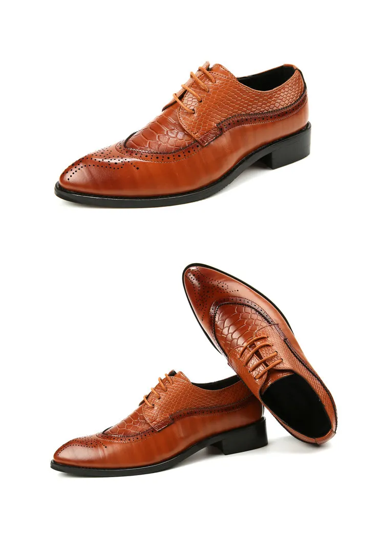 Luxury Leather Pointed Toe Dress Shoes