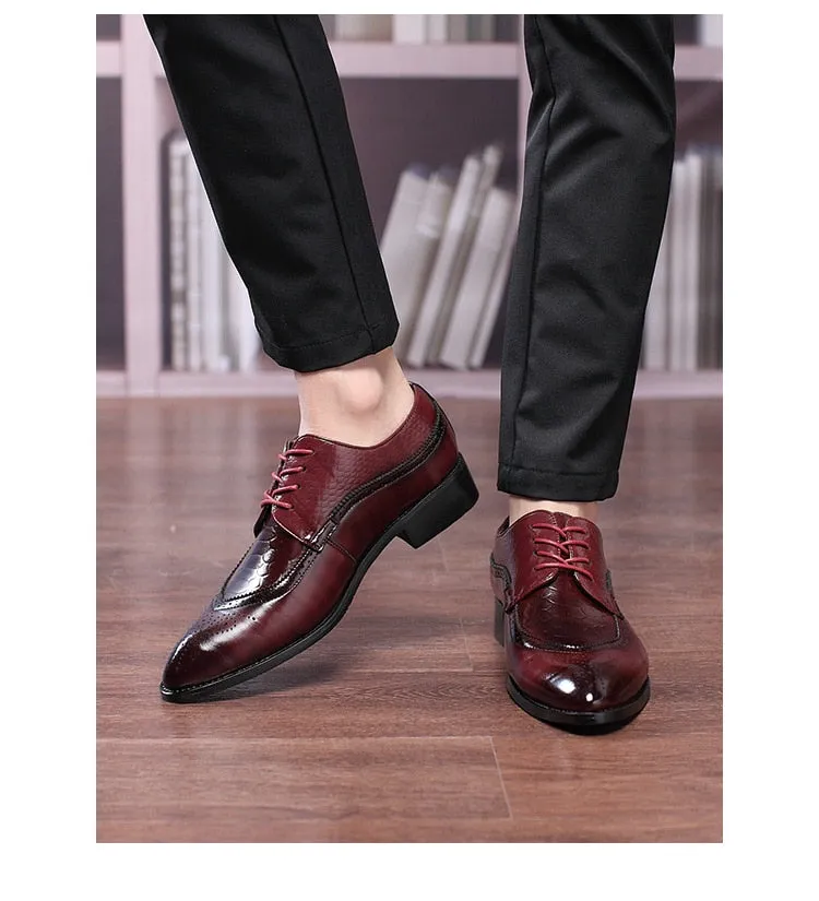 Luxury Leather Pointed Toe Dress Shoes