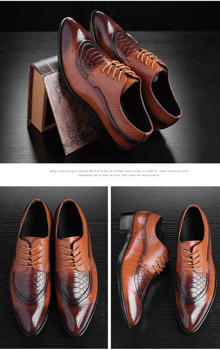 Luxury Leather Pointed Toe Dress Shoes