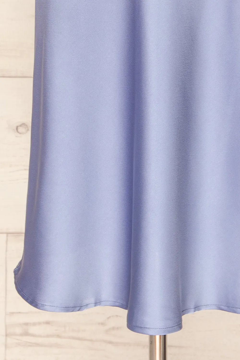 Maddie Blue | Satin Midi Skirt
