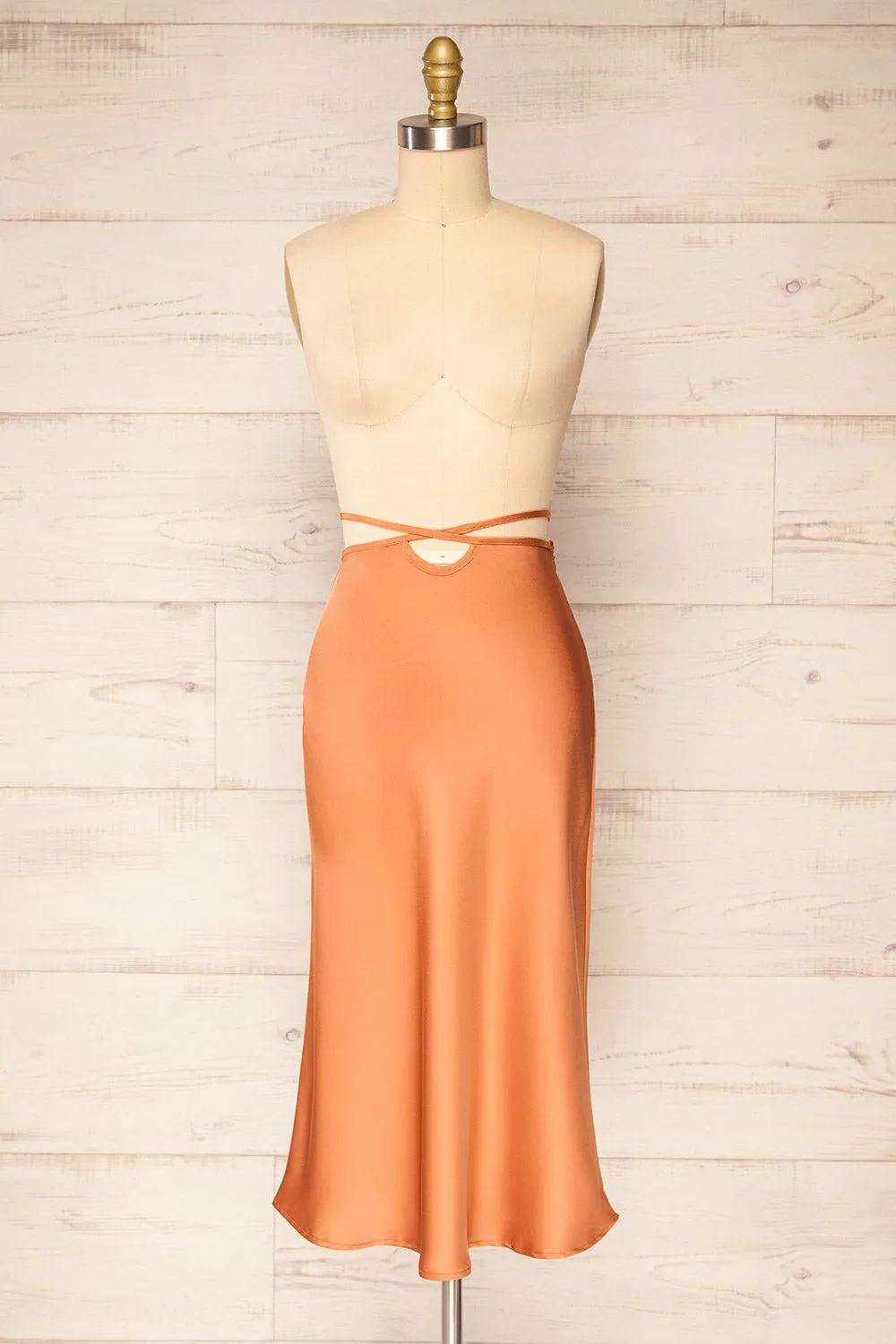 Maddie Rust | Satin Midi Skirt