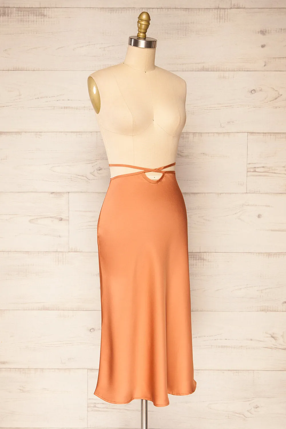 Maddie Rust | Satin Midi Skirt