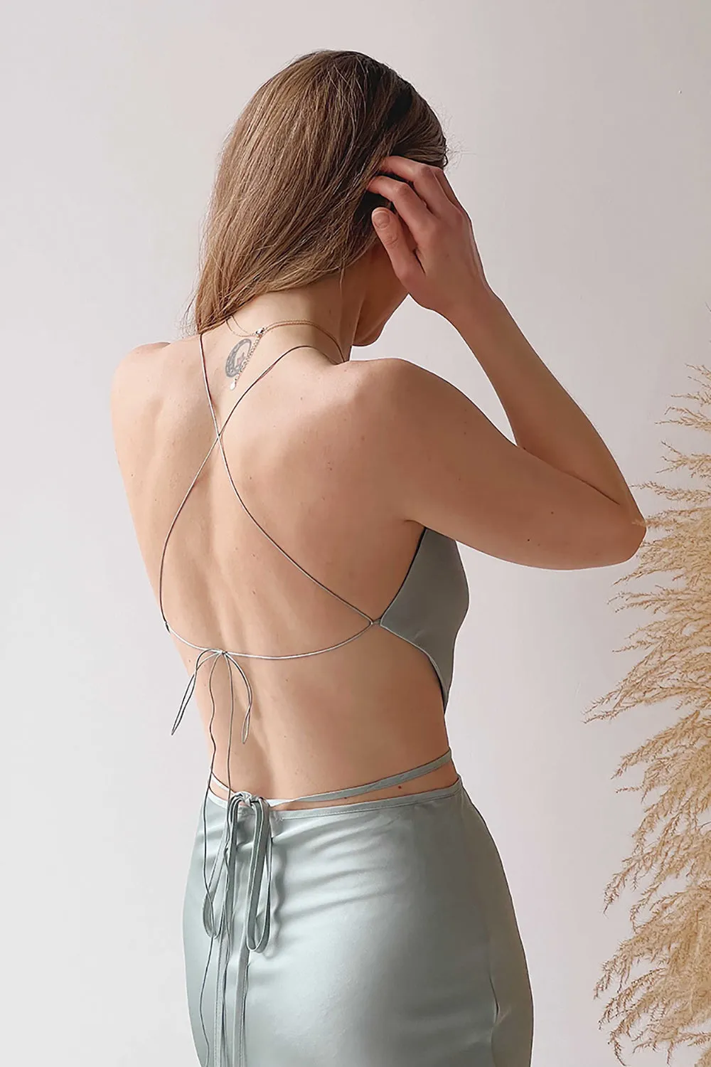 Maddie Rust | Satin Midi Skirt