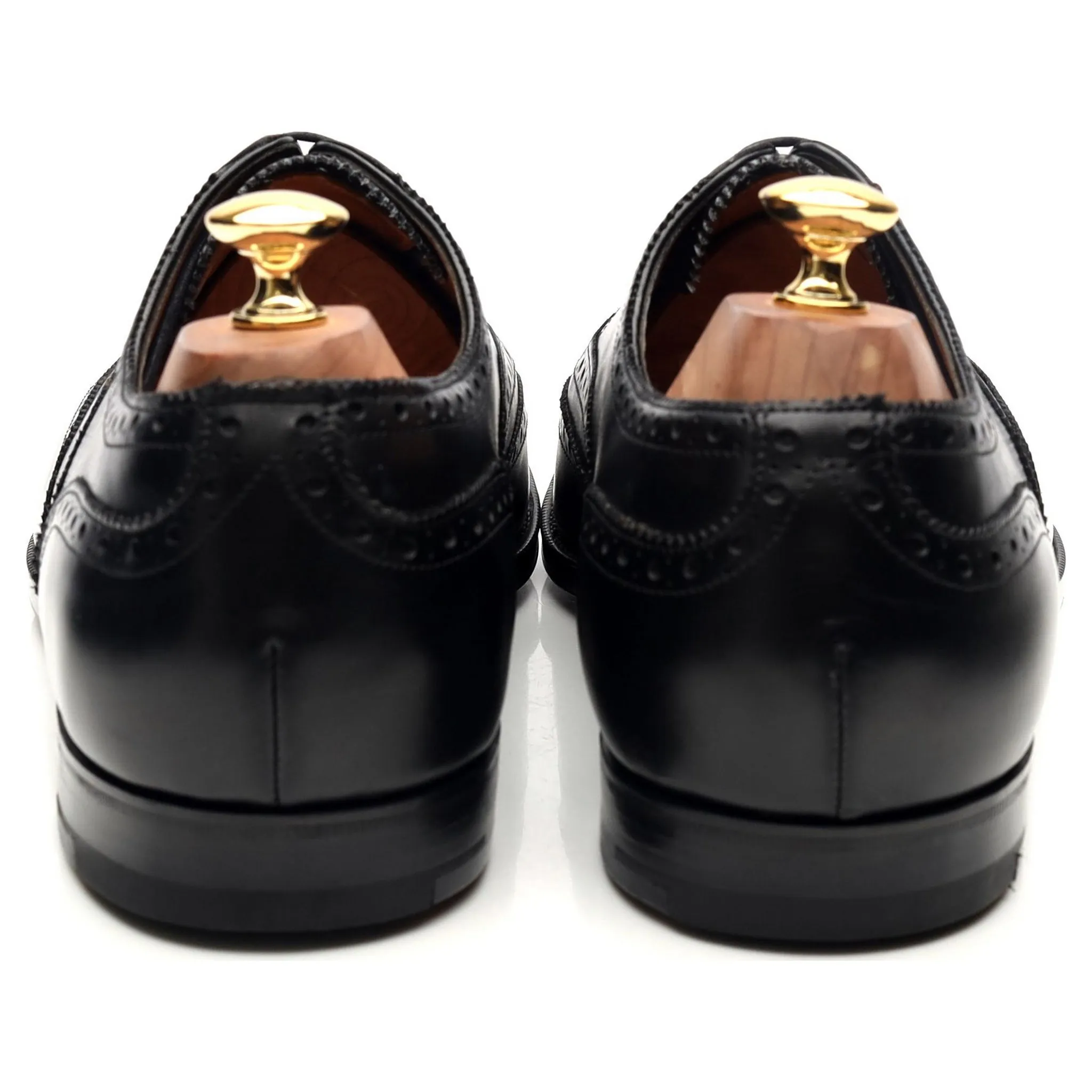 'Malvern' Black Leather Brogues UK 11 D