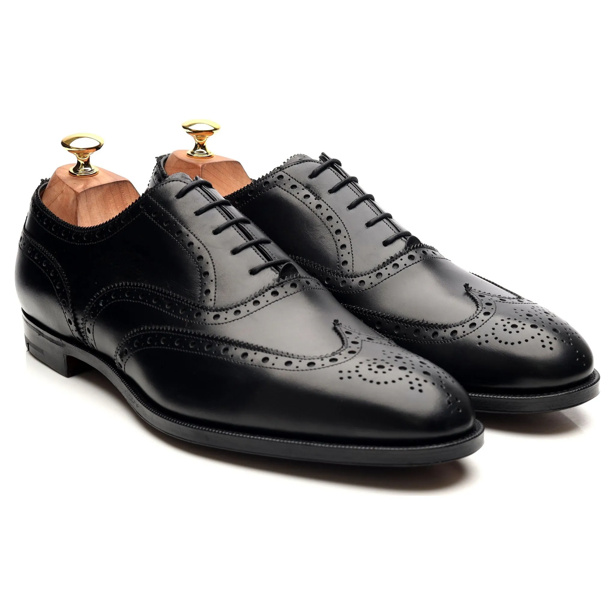'Malvern' Black Leather Brogues UK 11 D