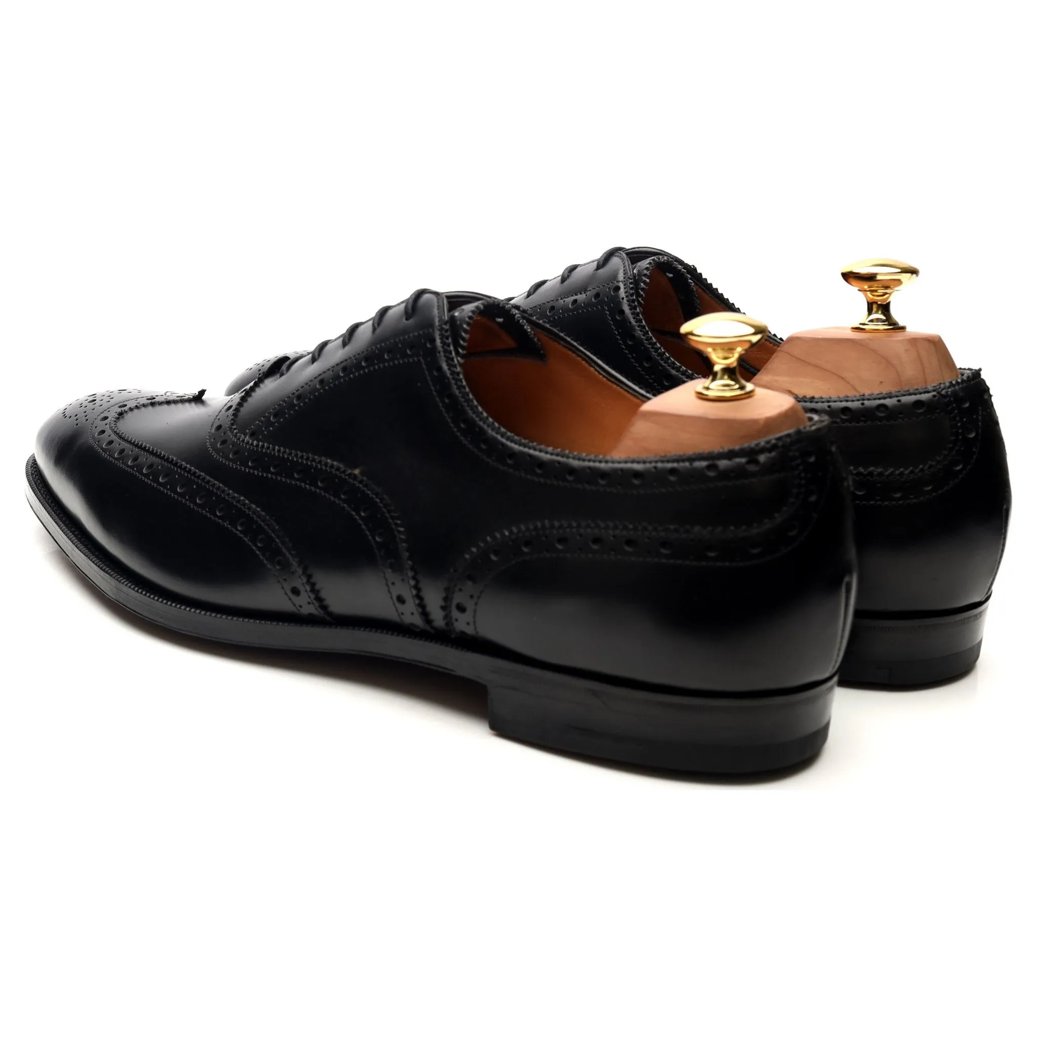'Malvern' Black Leather Brogues UK 11 D