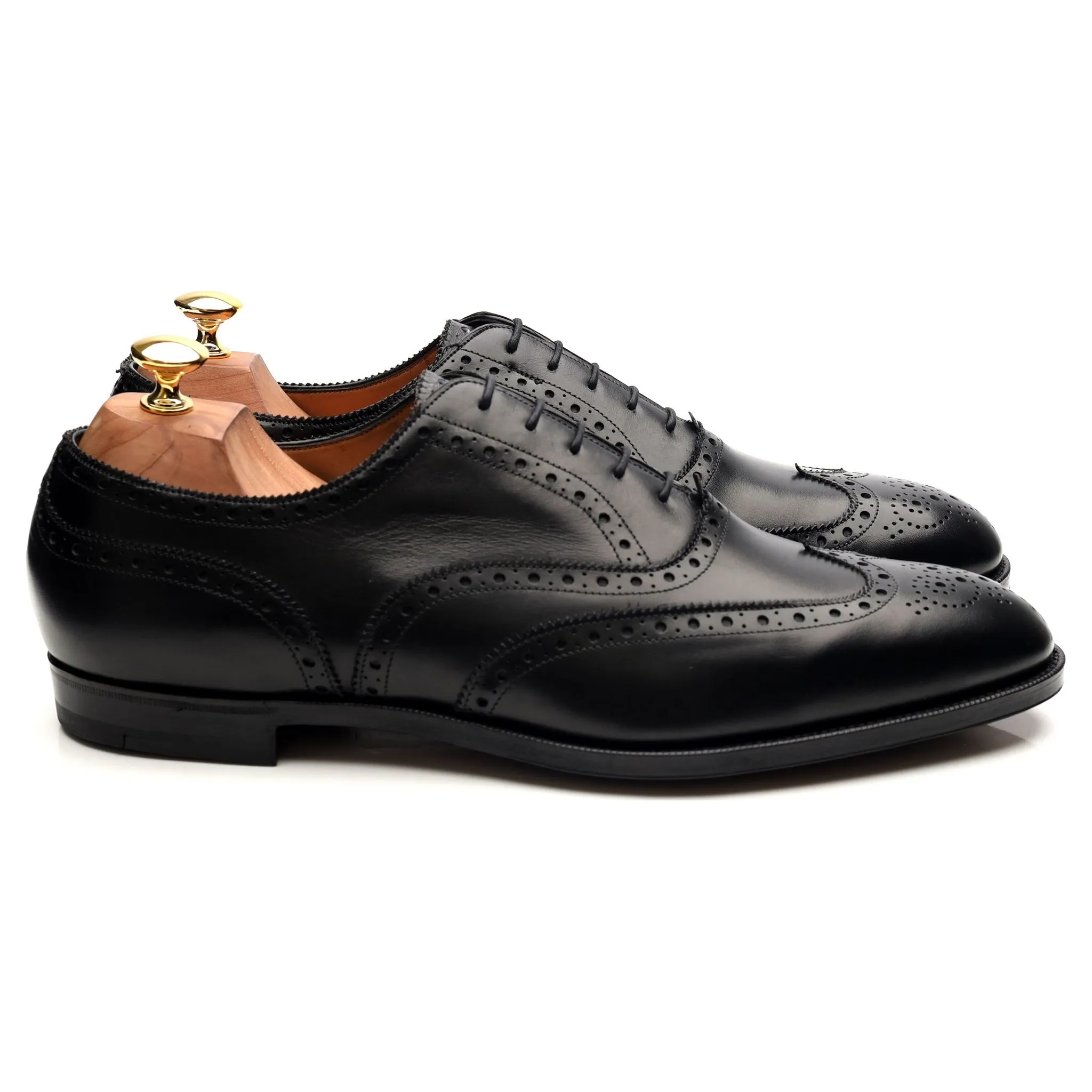 'Malvern' Black Leather Brogues UK 11 D