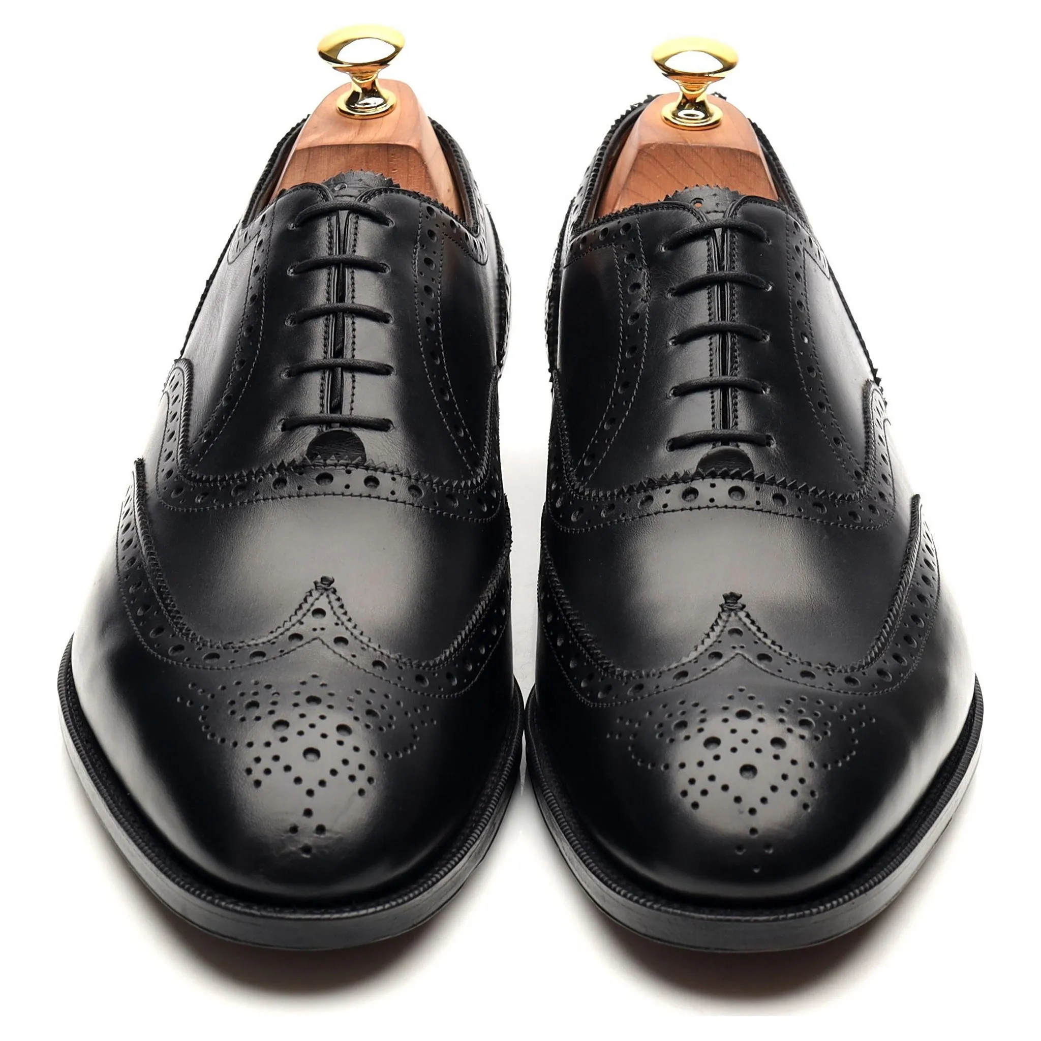 'Malvern' Black Leather Brogues UK 11 D