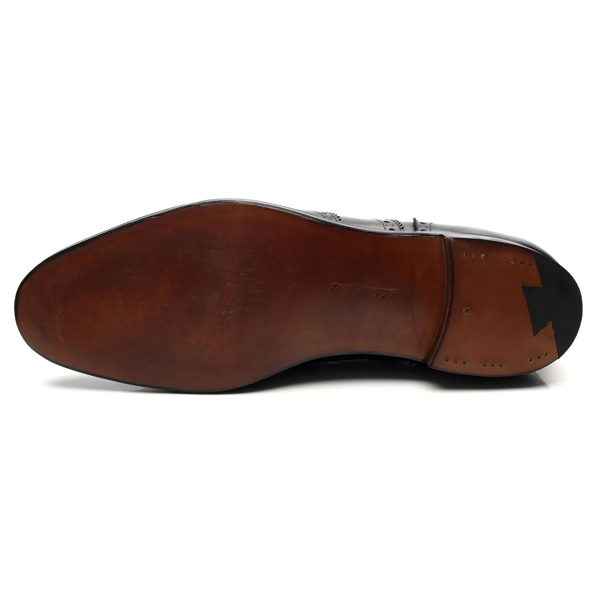 'Malvern' Black Leather Brogues UK 11 D