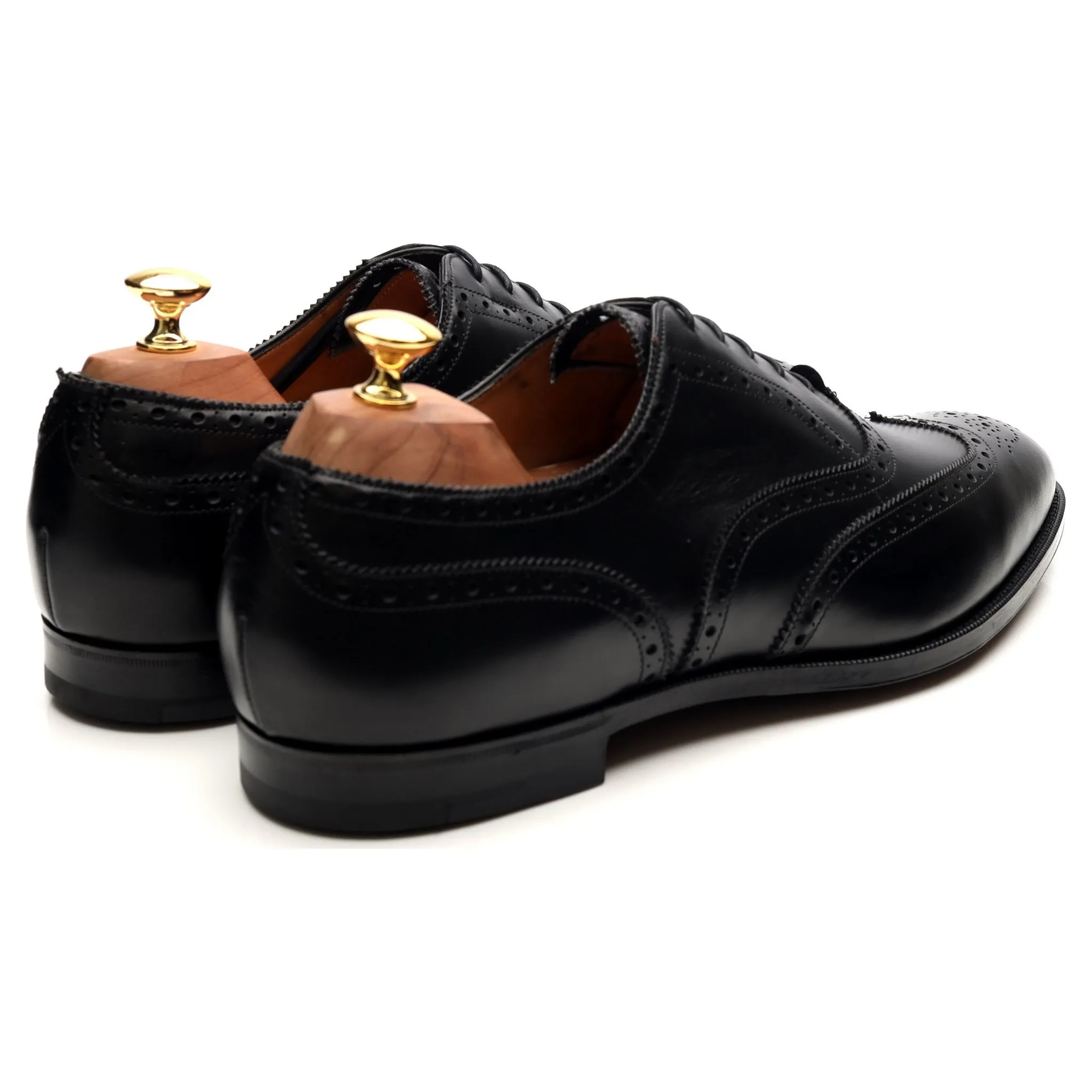 'Malvern' Black Leather Brogues UK 11 D