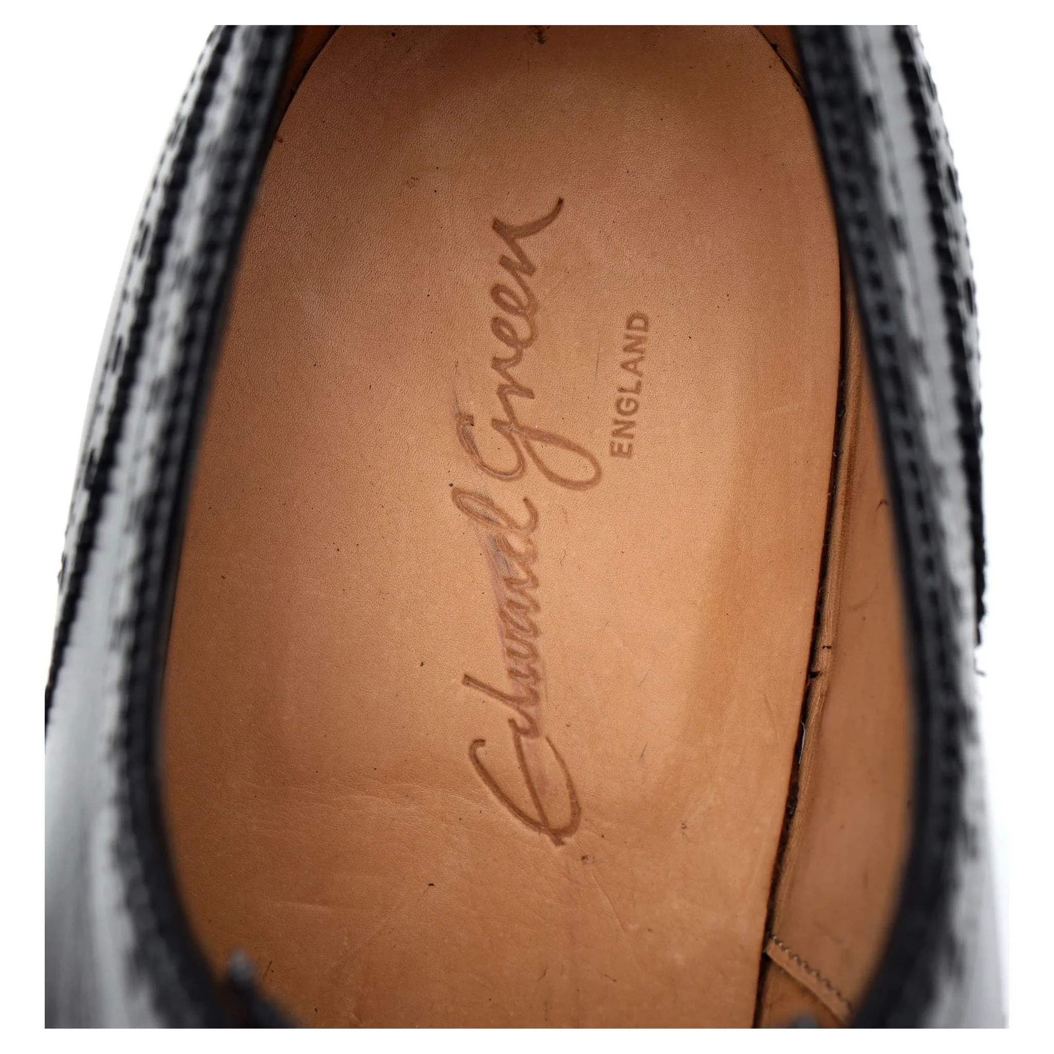 'Malvern' Black Leather Brogues UK 11 D
